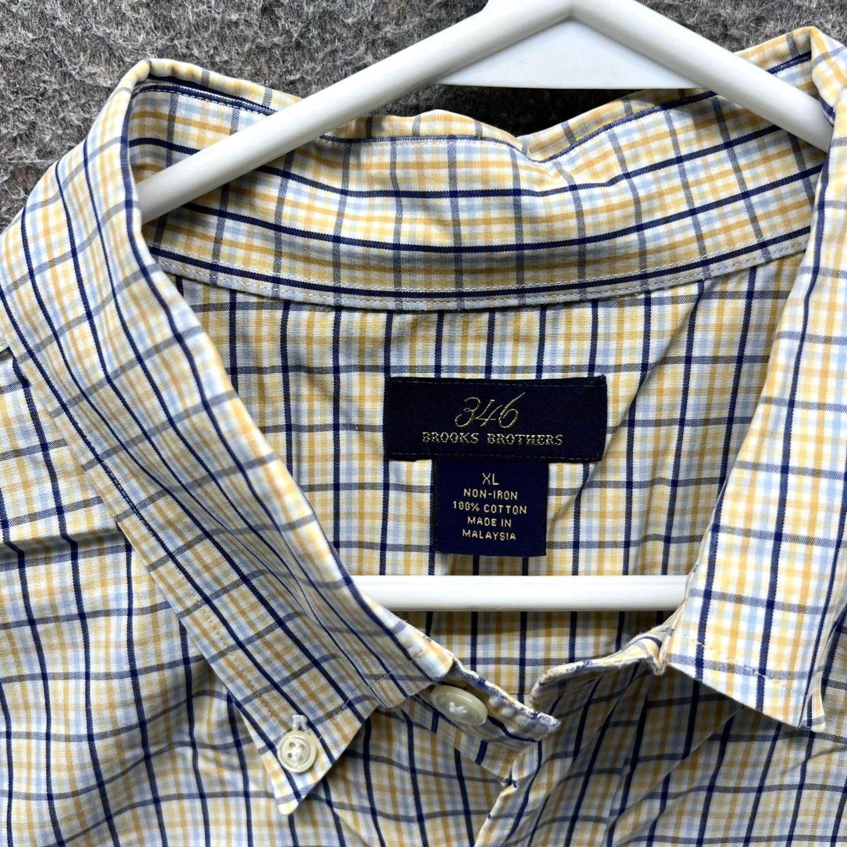 Brooks Brothers Brooks Brothers Shirt Mens XL Yellow Blue Check 346 Non Iron Cotton Long Sleeve Dress Shirt Mens XL Yellow Blue Check 346 Non Iron Cotton Long Sleeve Size US XL / EU 56 / 4 - 7 Thumbnail