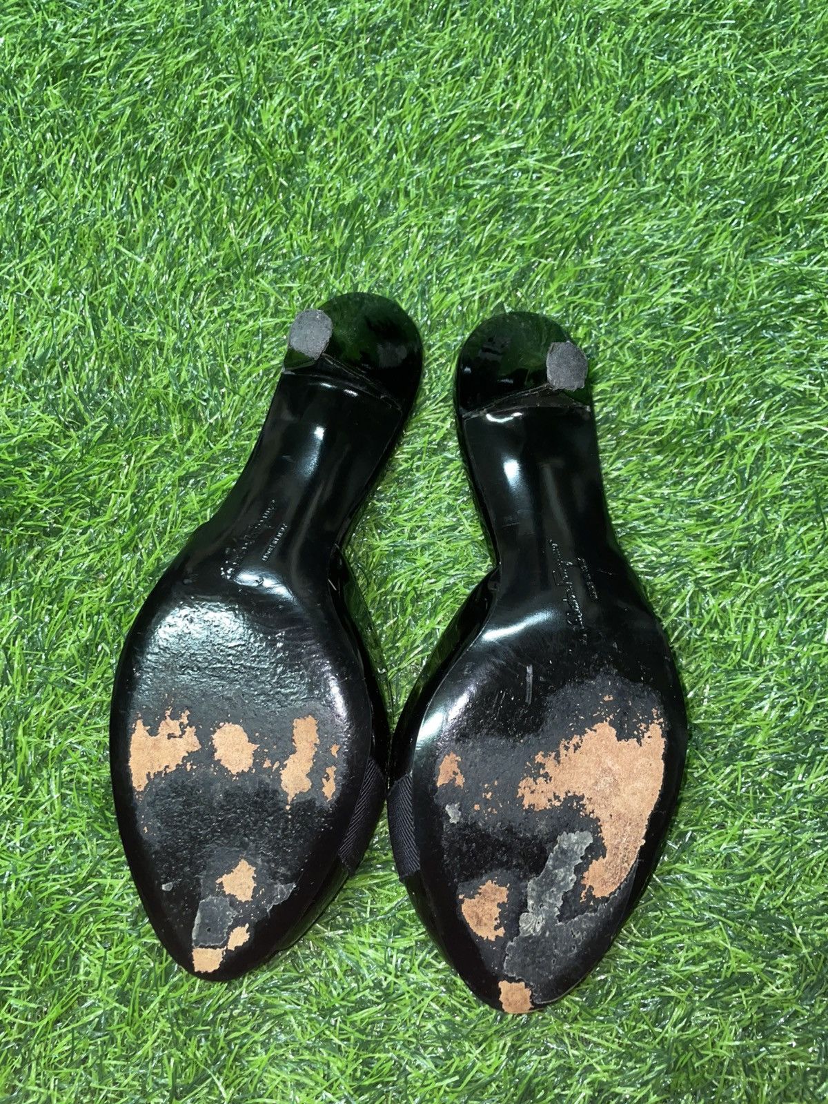 Salvatore Ferragamo Salvatore Ferragamo Black Patent Calf Leather heels Size 7 Size US 7 / IT 37 - 5 Thumbnail