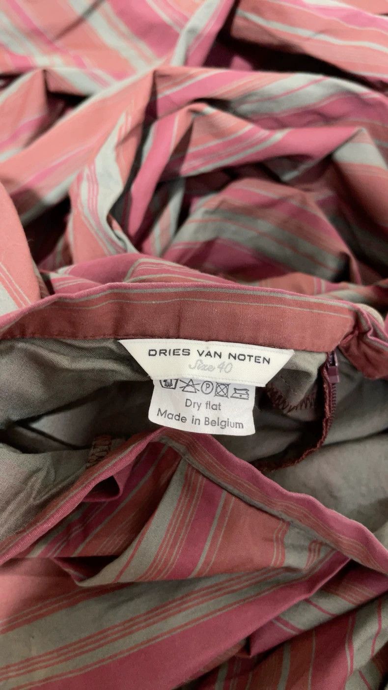 Dries Van Noten dries van noten size:40 Wine red striped skirt Size 31" - 5 Thumbnail