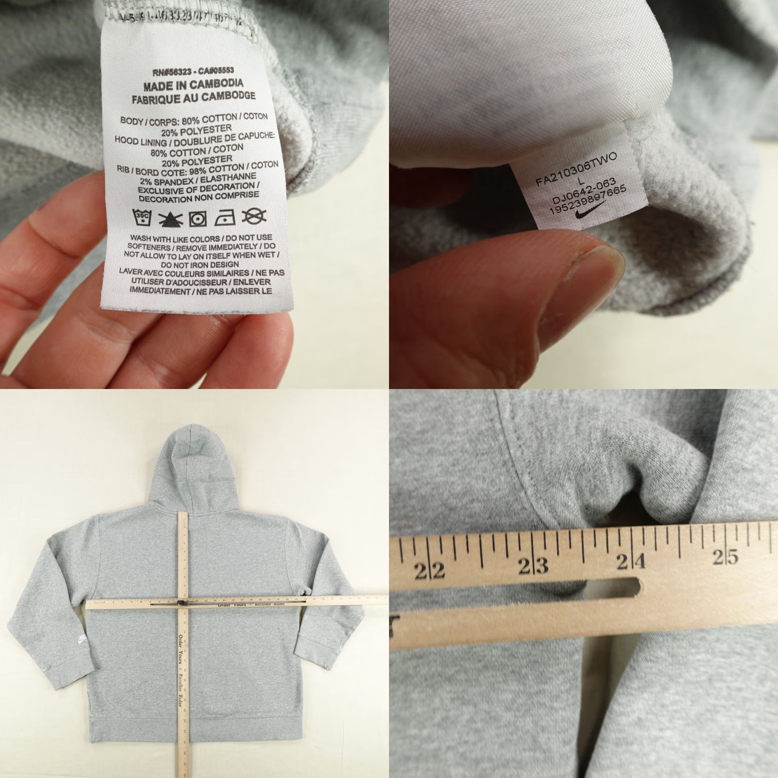 Nike Nike Hoodie Mens L Gray SB Skateboarding Icon Pullover Sweater Sweatshirt Size US L / EU 52-54 / 3 - 8 Thumbnail