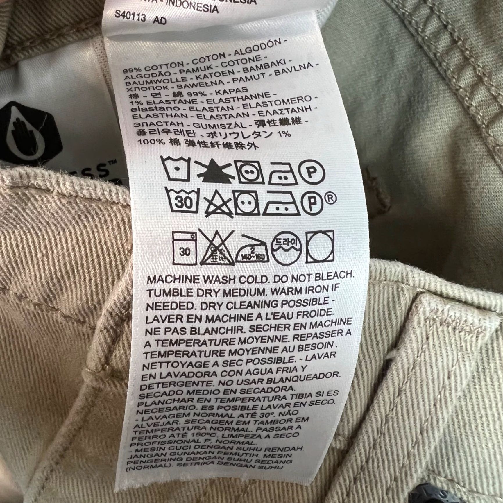 Levi's Levis 502 Jeans Mens Size 31 30Taper Fit Beige Cotton Blend Denim Size US 31 - 4 Thumbnail