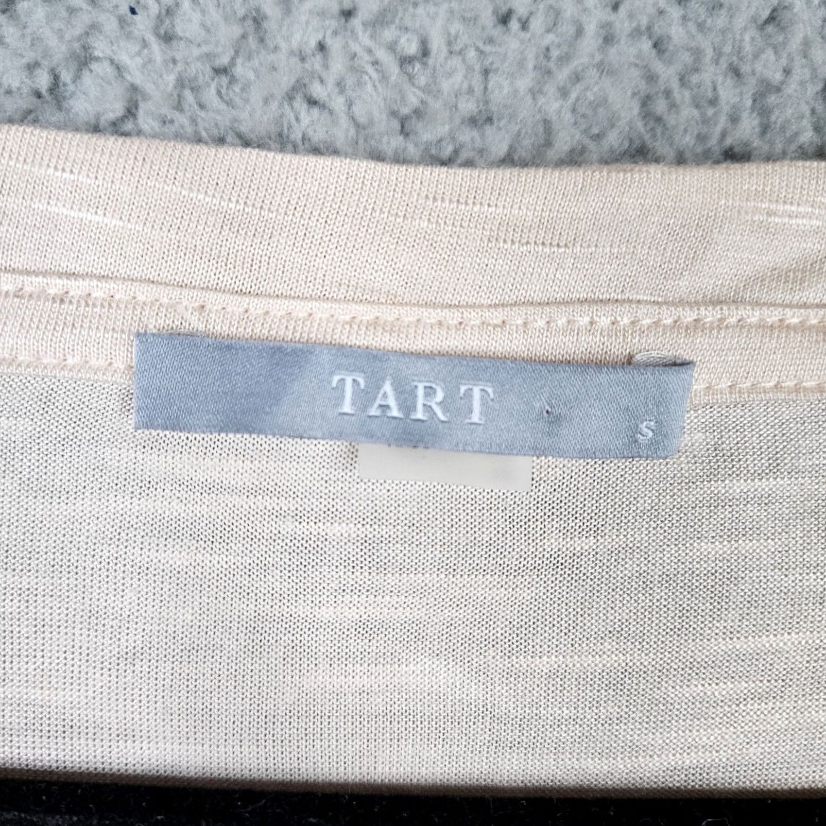 Vintage TART T-Shirt Women’s Light Peach Pink V-Neck Short Sleeve Size S Size 28" / US 6 / IT 42 - 7 Thumbnail