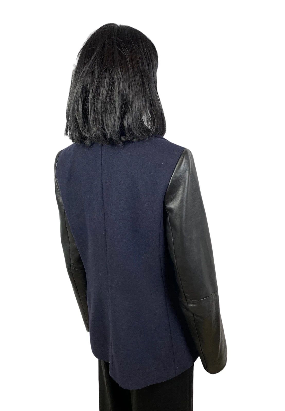 Reiss Reiss Fante Wool Coat Genuine Leather Sleeves size S Size S / US 4 / IT 40 - 6 Thumbnail