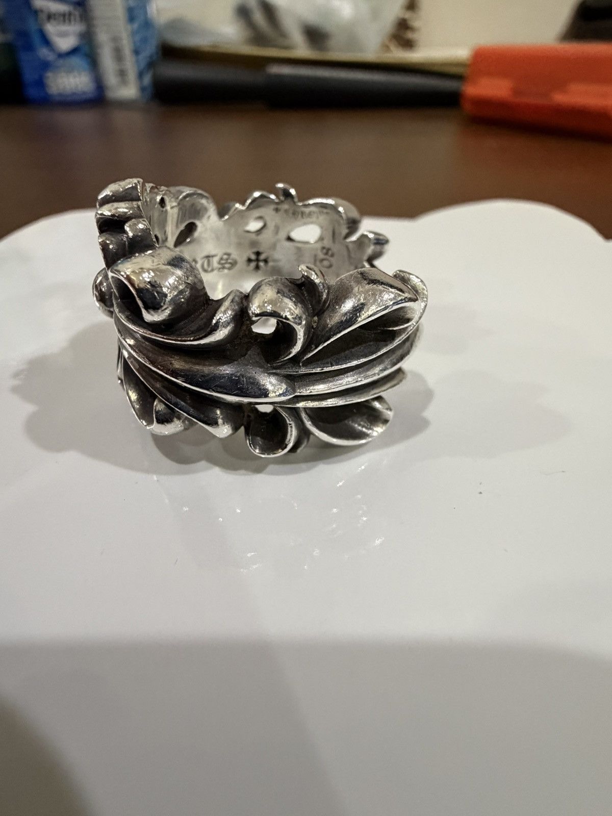 Chrome Hearts Chrome hearts double floral ring 11us Paris stamp Size ONE SIZE - 2 Thumbnail