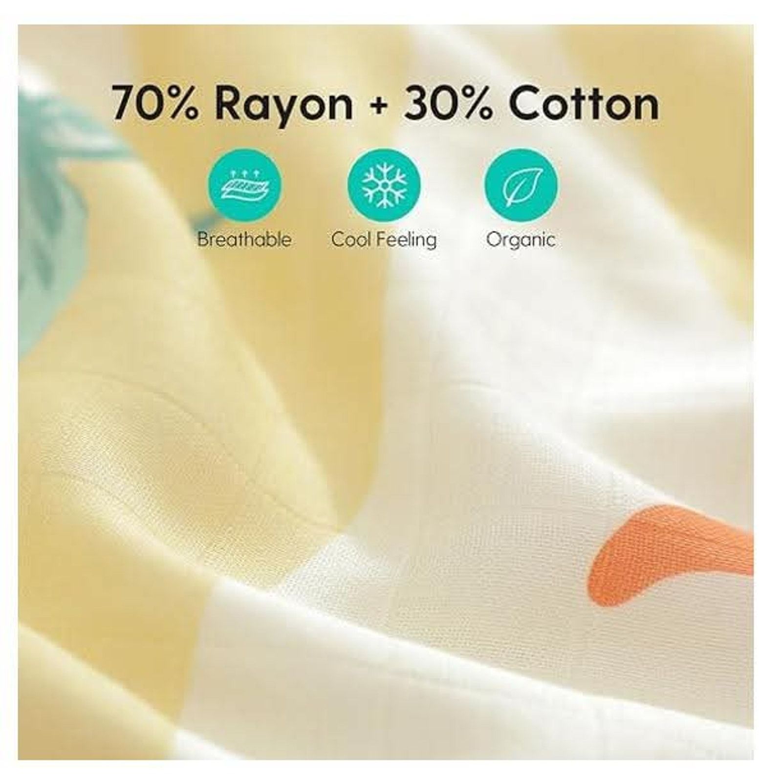 The Unbranded Brand Baby Blanket, 4-Layer Muslin Cotton Swaddle 47 x 47 inch Size ONE SIZE - 4 Thumbnail