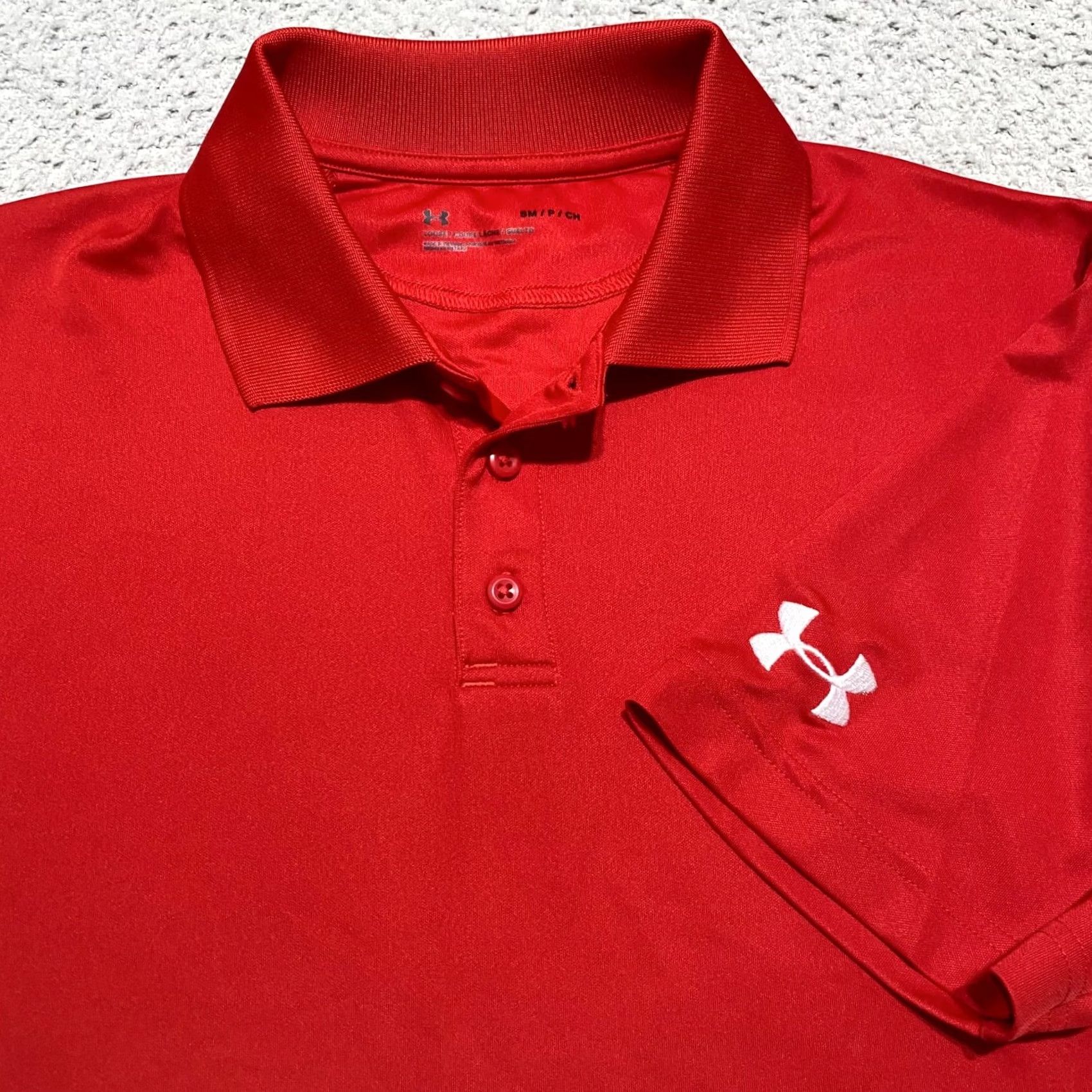 Under Armour Under Armour Polo Shirt Golf Red S Mens Athletic Short Sleeve Shirt Size US S / EU 44-46 / 1 - 5 Thumbnail