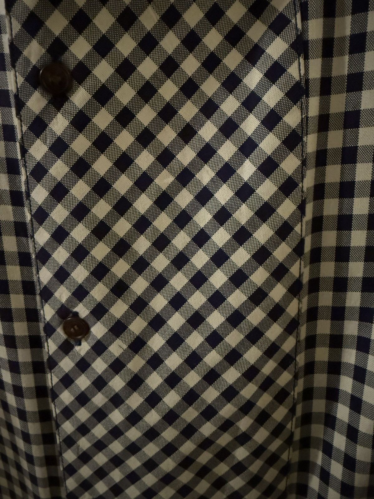 Vivienne Westwood Vivienne Westwood Men’s Navy & White Gingham Shirt Size US S / EU 44-46 / 1 - 5 Thumbnail