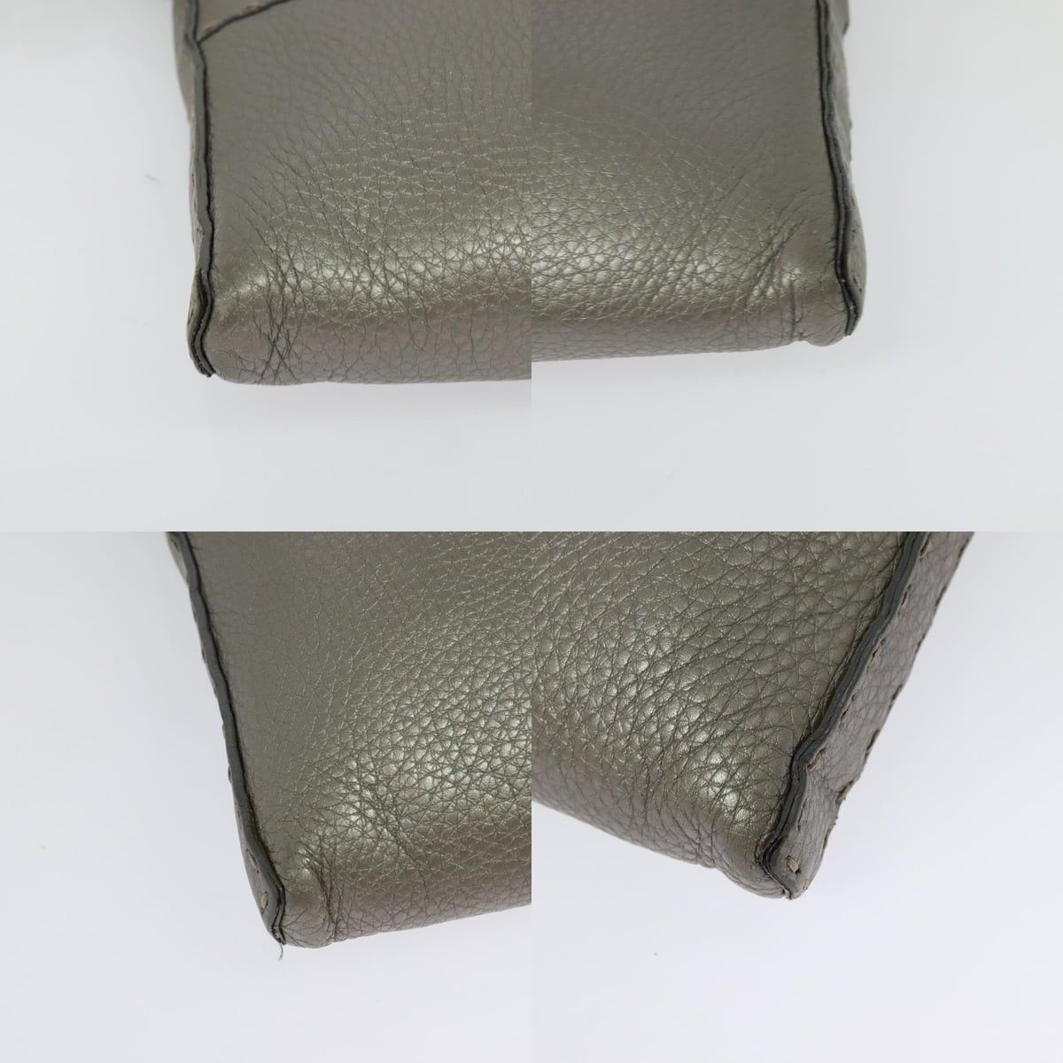 Fendi FENDI Celeria Shoulder Bag Leather Silver Size ONE SIZE - 10 Thumbnail