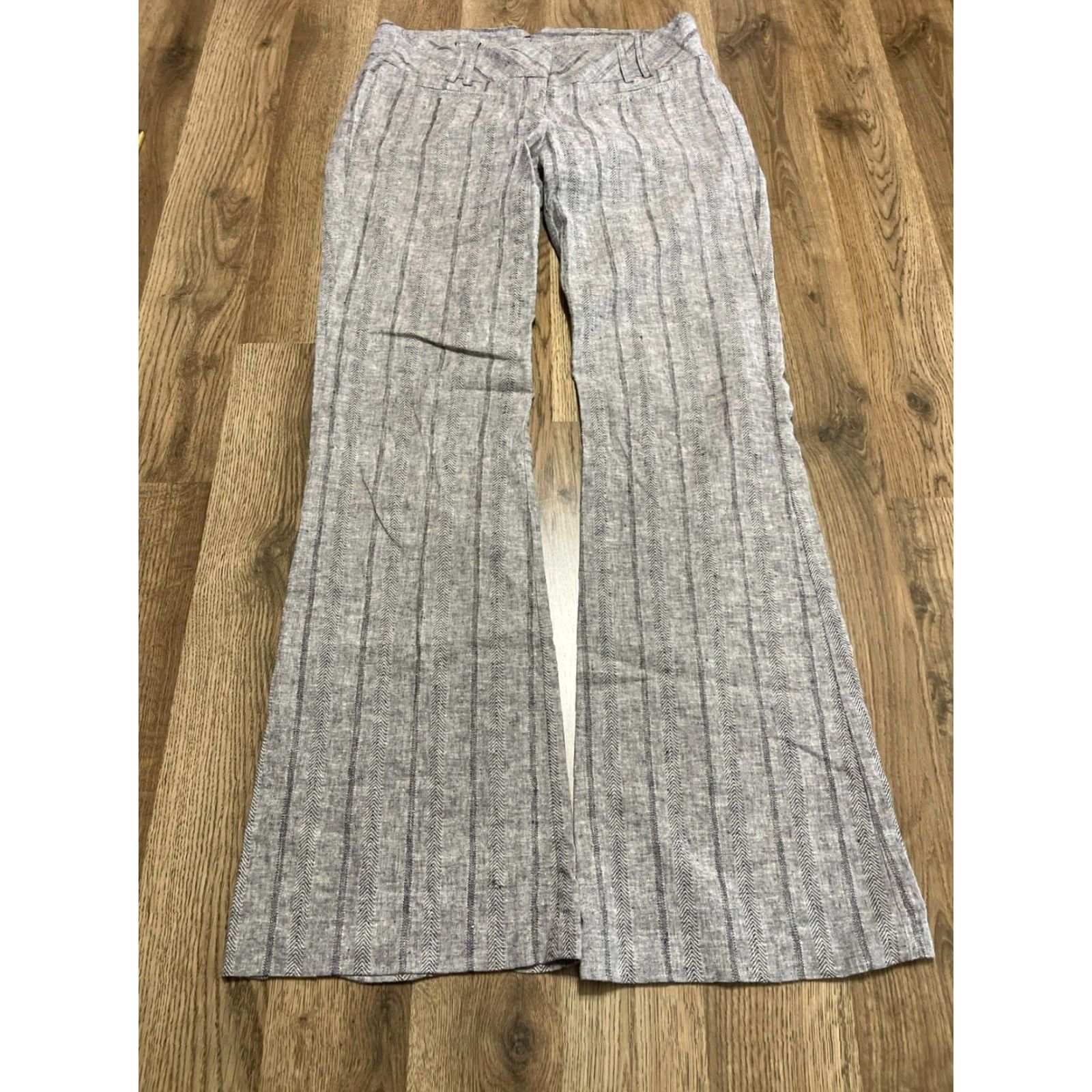 Vintage My Michelle Pants Women's Size 5 Gray Dress Pants Flared Size 27" / US 4 / IT 40 - 2 Thumbnail