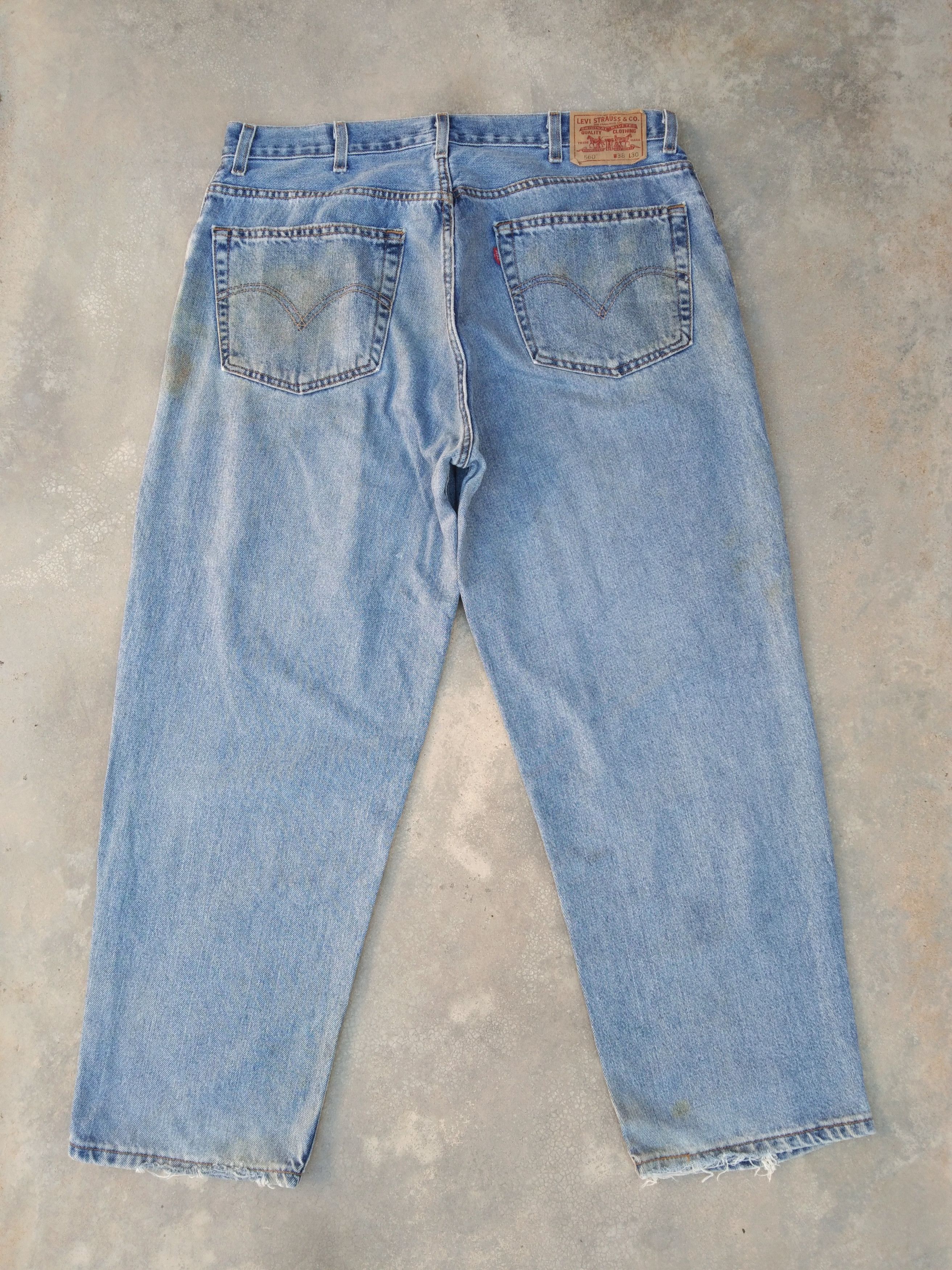 Levi's Vintage Levi's Jeans 560 Loose Baggy Distressed Denim 38x30 Size US 38 / EU 54 - 2 Thumbnail