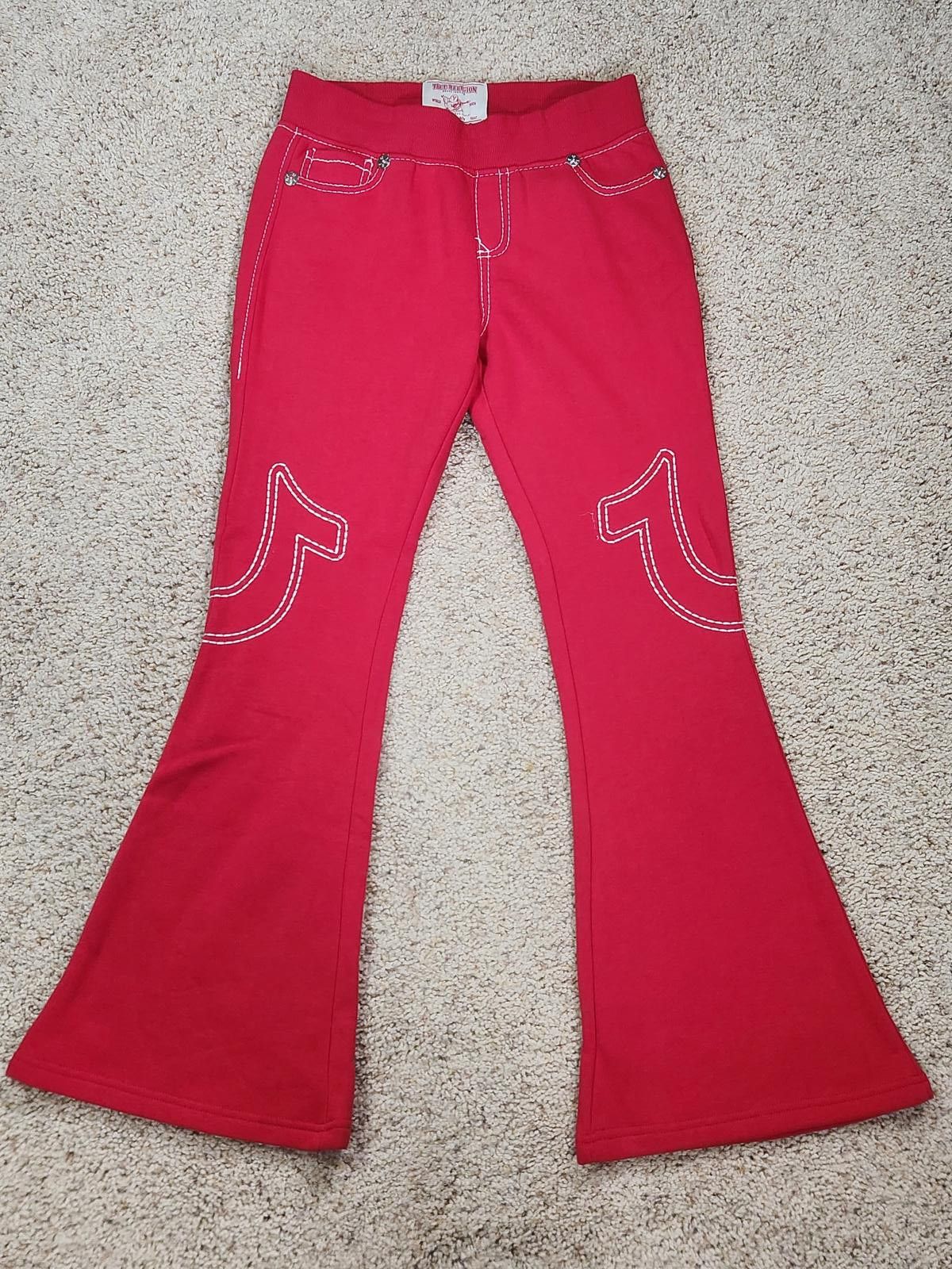 True Religion NEW True Religion Pull-On Flare Jeans Red Anniversary Small Size 28" / US 6 / IT 42 - 3 Thumbnail