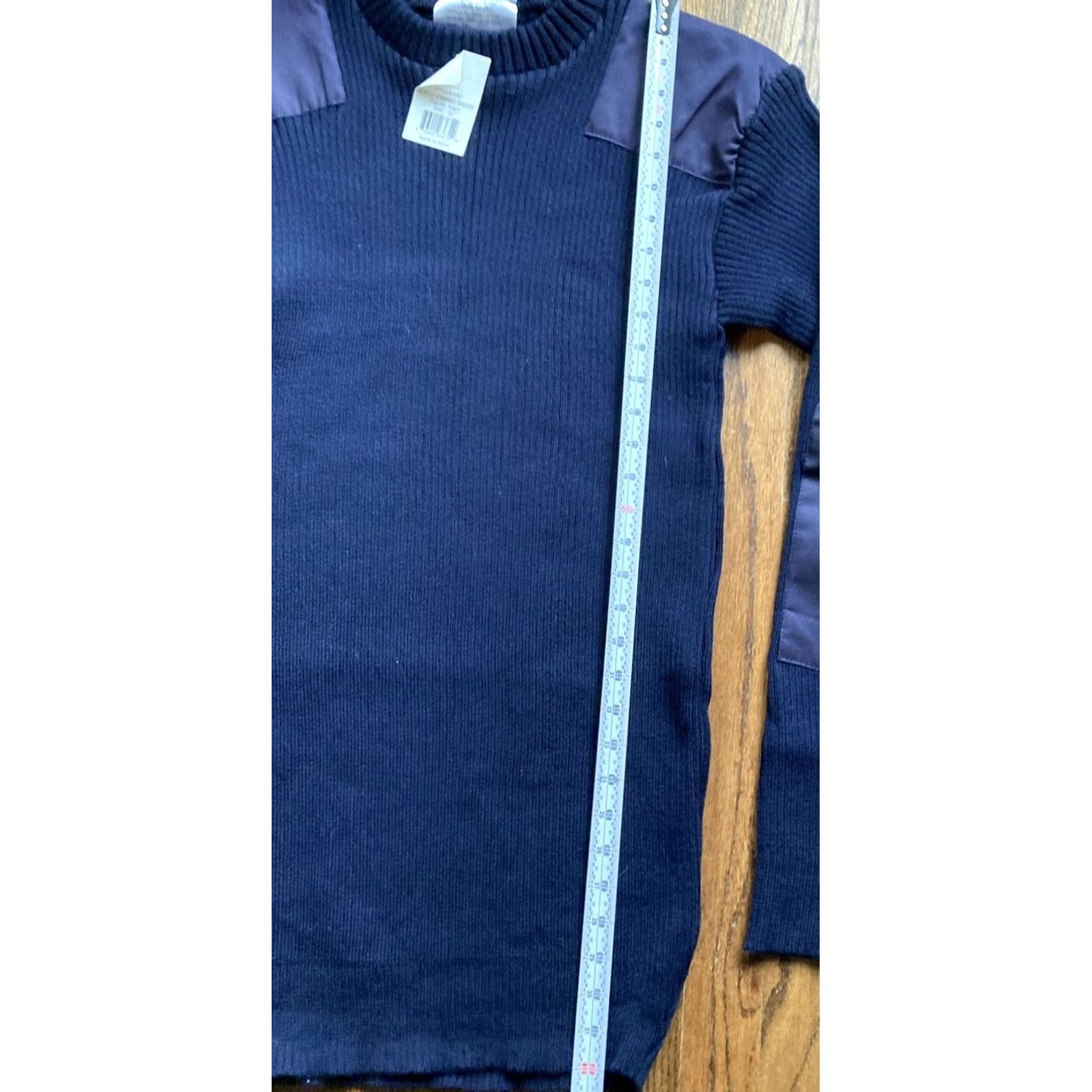 Rothco Rothco Sweater Men 3XL Navy Blue Crew Neck Knit Pullover All Seasons Lined Elbow Shoulder Patch NWT Size US XXL / EU 58 / 5 - 6 Thumbnail