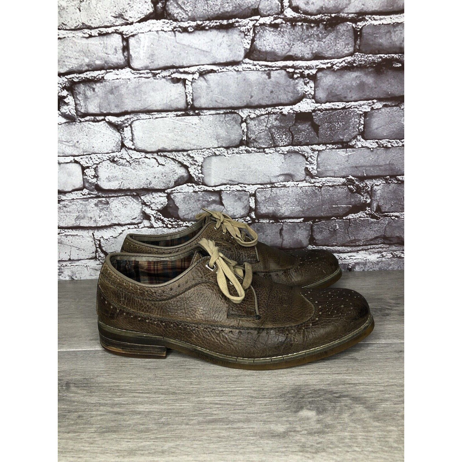 Bed Stu Bed Stu Brown Leather Wingtip Oxfords Casual Lace Up Shoes M Size US 9.5 / EU 42-43 - 18 Thumbnail