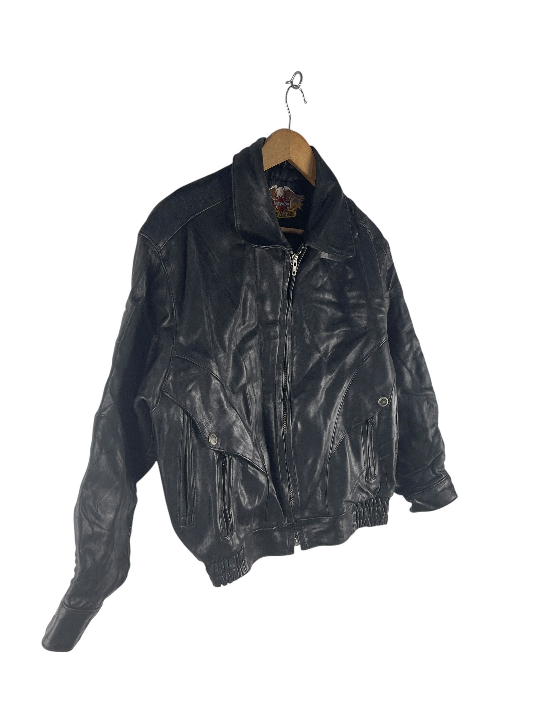 Harley Davidson Vintage Harley-Davidson Leather Bomber Jacket Size M / US 6-8 / IT 42-44 - 4 Thumbnail