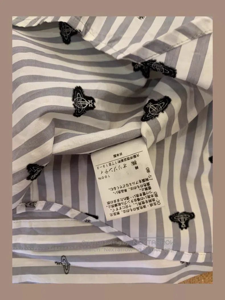 Vivienne Westwood Vivienne Westwood Striped shirt long-sleeved shirt bow tie Size M / US 6-8 / IT 42-44 - 5 Thumbnail