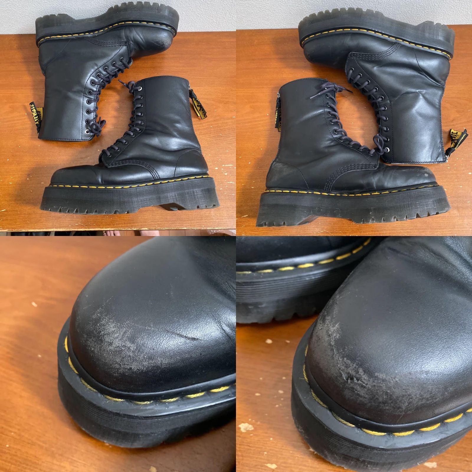 Dr. Martens Y's x Dr.Martens 10EYE QUAD leather boots US9 Womens Boots Black Leather 10EYE QUAD Yohji Yamamoto Size US 9 / IT 39 - 8 Thumbnail