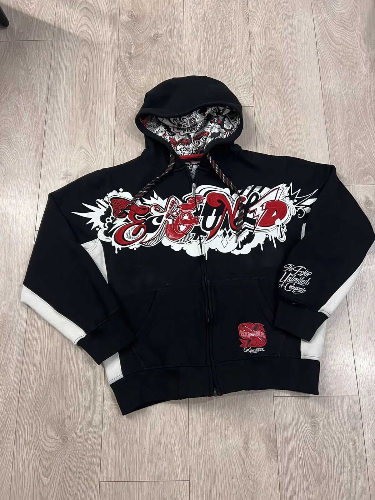 Ecko Unltd. ecko unltd graffik zipup hoodie Size US XXL / EU 58 / 5 - 1 Thumbnail