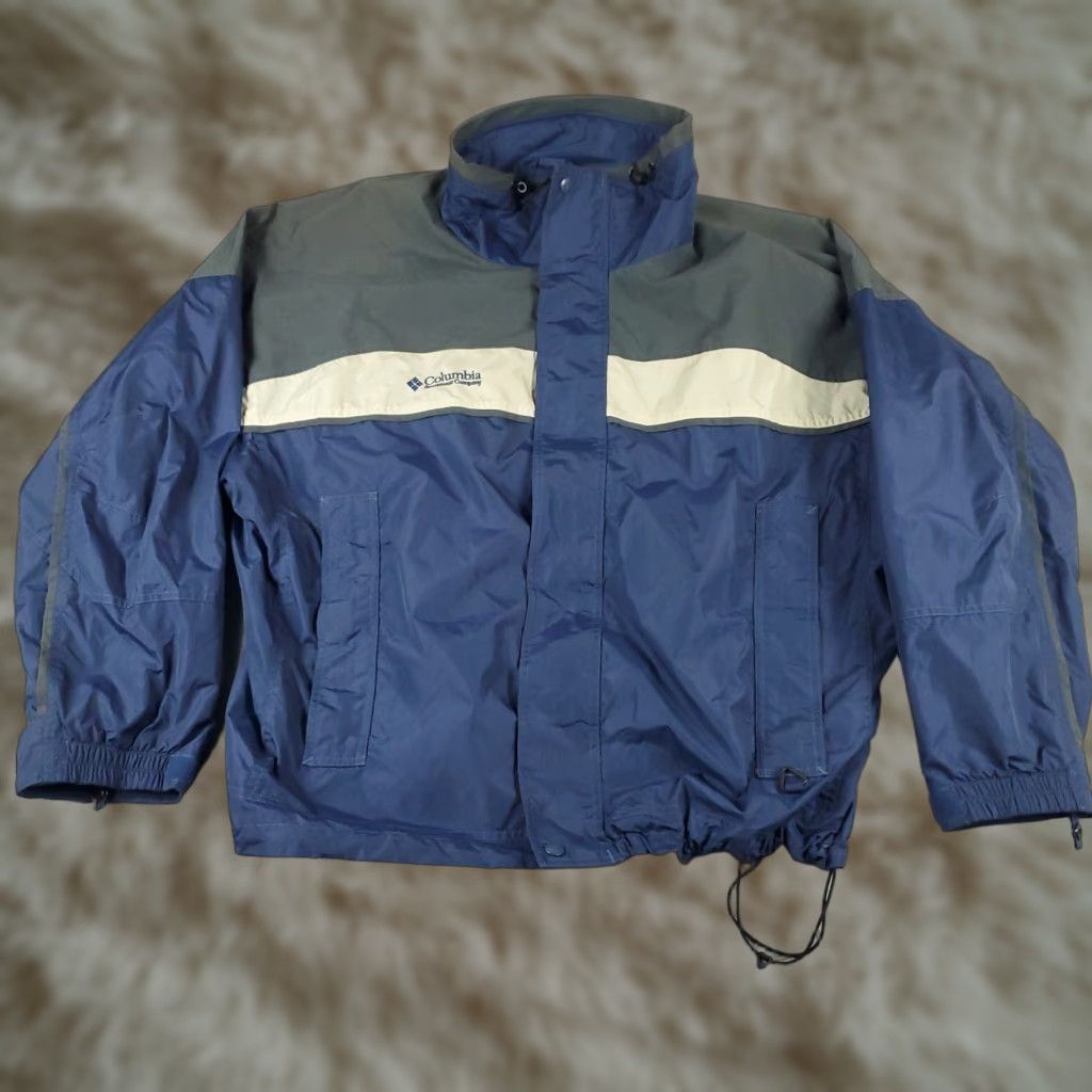Vintage Columbia Jacket Mens Size XL Blue Interchage Full Zip Up Windbreaker Size US XL / EU 56 / 4 - 1 Thumbnail