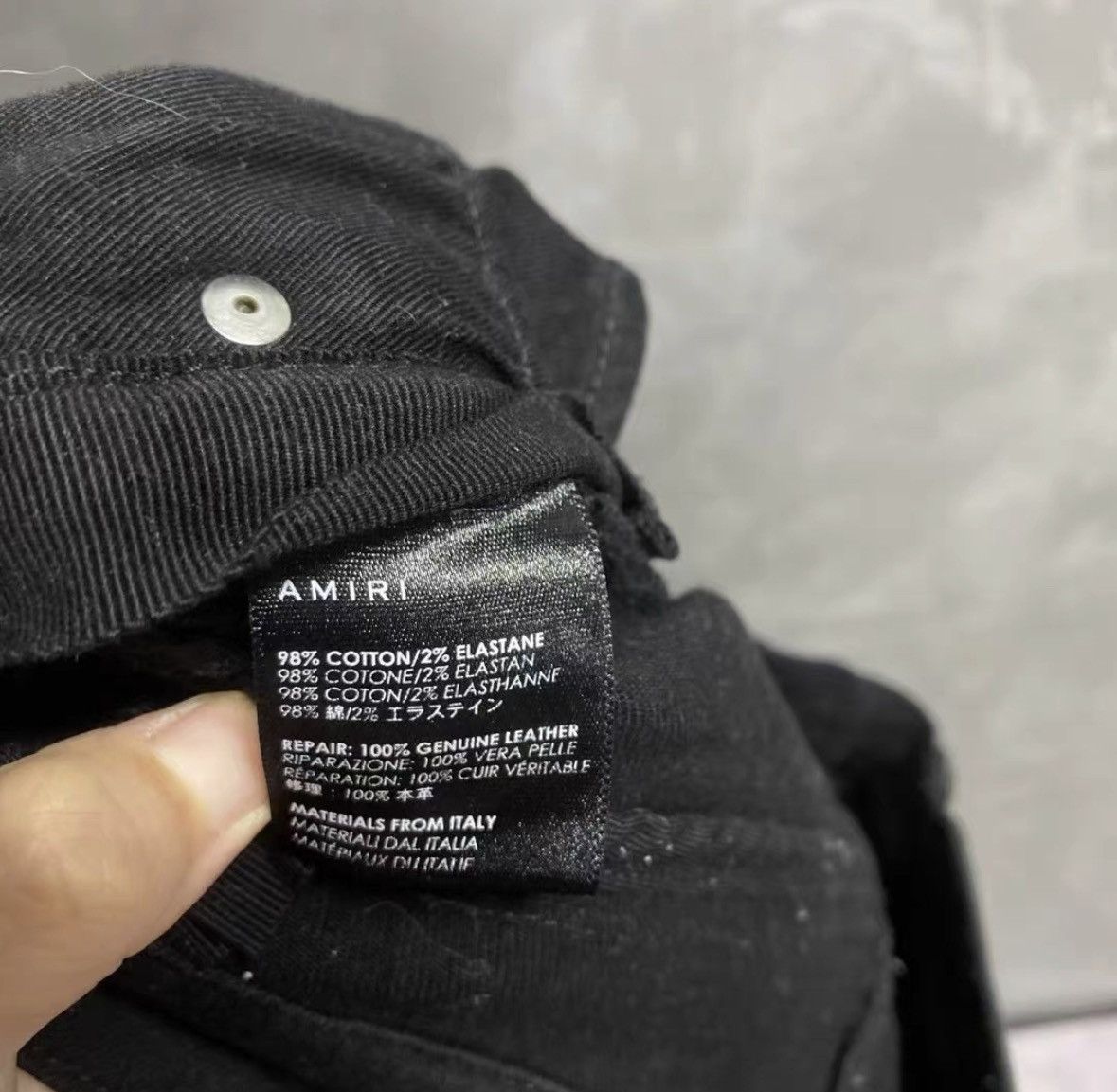 Amiri Amiri MX1 Black Leather Patch Denim Pants Size US 27 - 5 Thumbnail