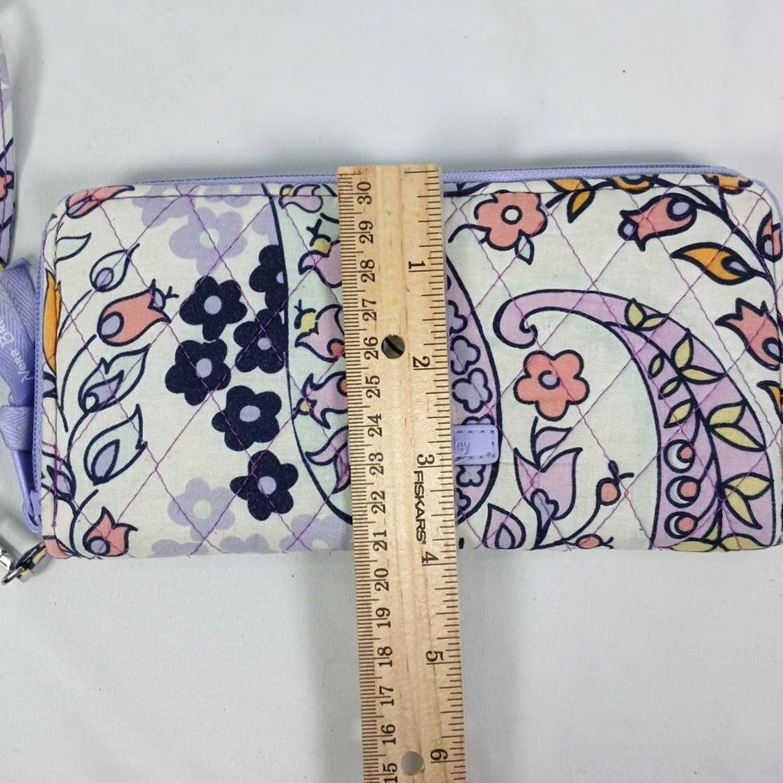 Vera Bradley Vera Bradley Wallet Wristlet Paisley Quilted Zip-Around Multicolor Women’s Small Wrist Strap Purple Lining Fabric Cotton Finish Wallet Size ONE SIZE - 5 Thumbnail