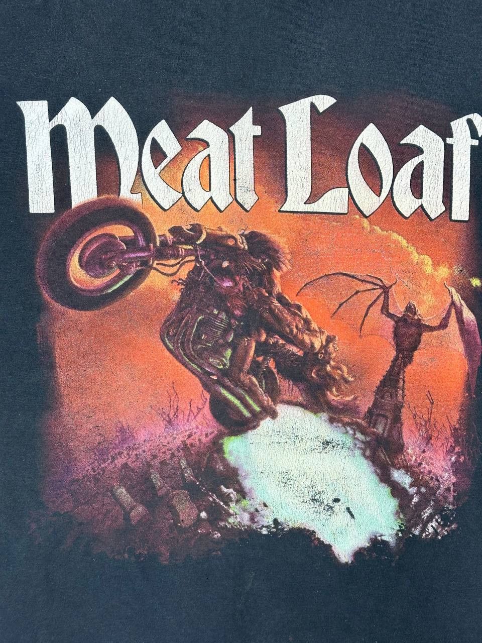 Band Tees × Vintage Vintage 2003 Meat Loaf Heavy Metal Band Tee Faded Size US L / EU 52-54 / 3 - 4 Thumbnail