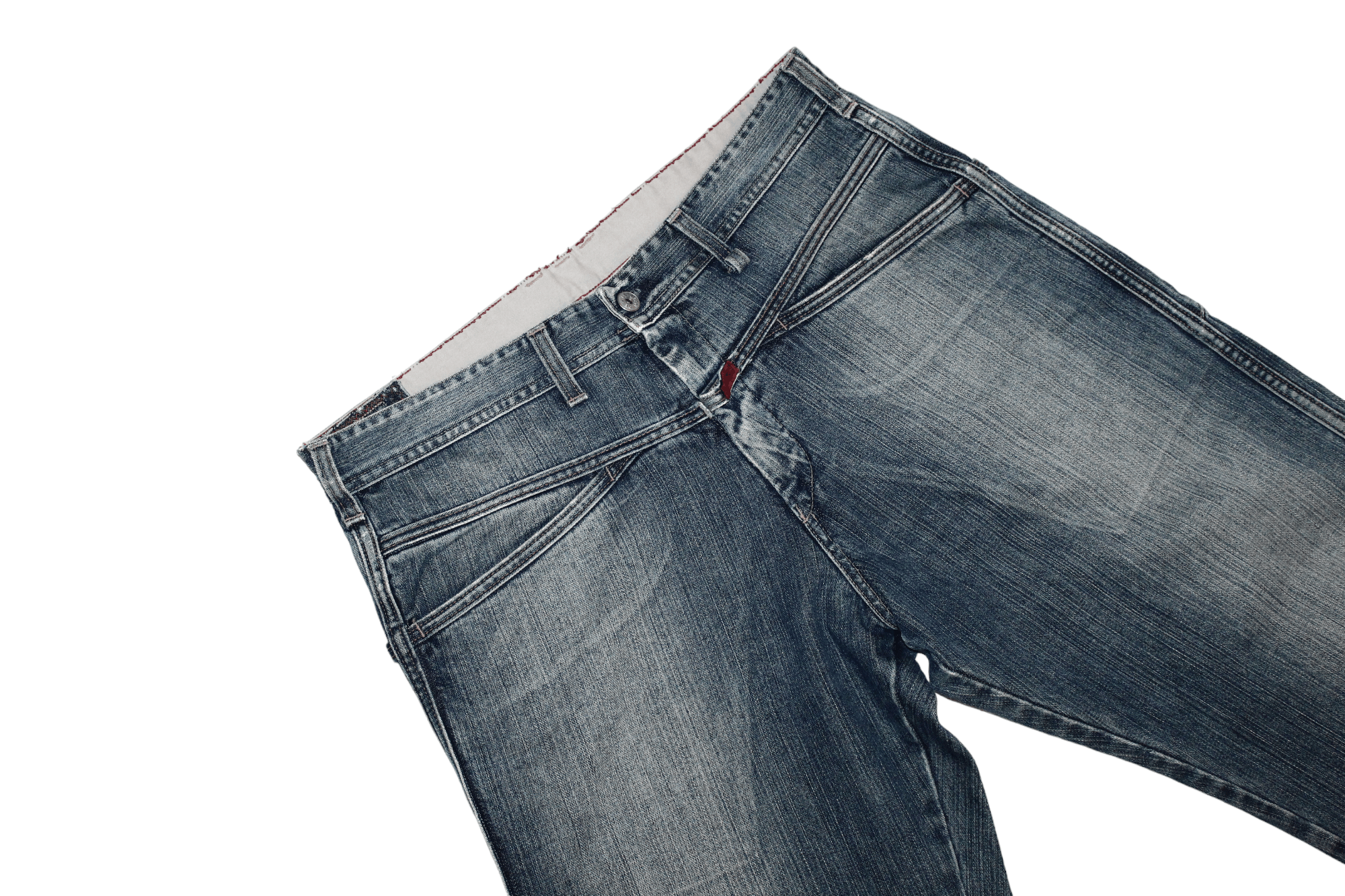Marithe + Francois Girbaud VTG Marithe Francois Girbaud Blue Faded Denim Baggy Jeans Size US 34 / EU 50 - 3 Thumbnail