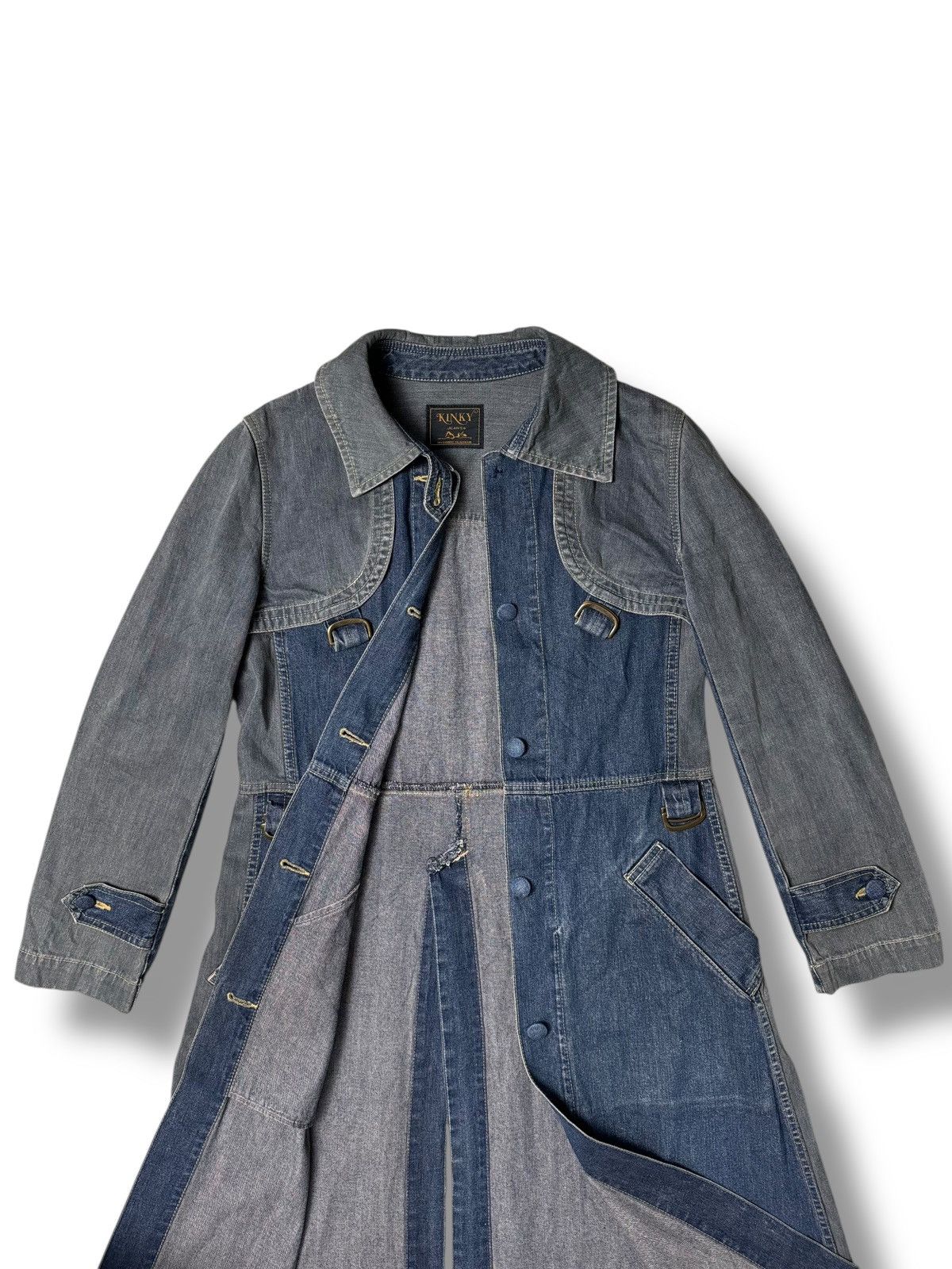 Hysteric Glamour Hysteric Glamour Denim Trench Coat Jumpsuit Size ONE SIZE - 9 Thumbnail