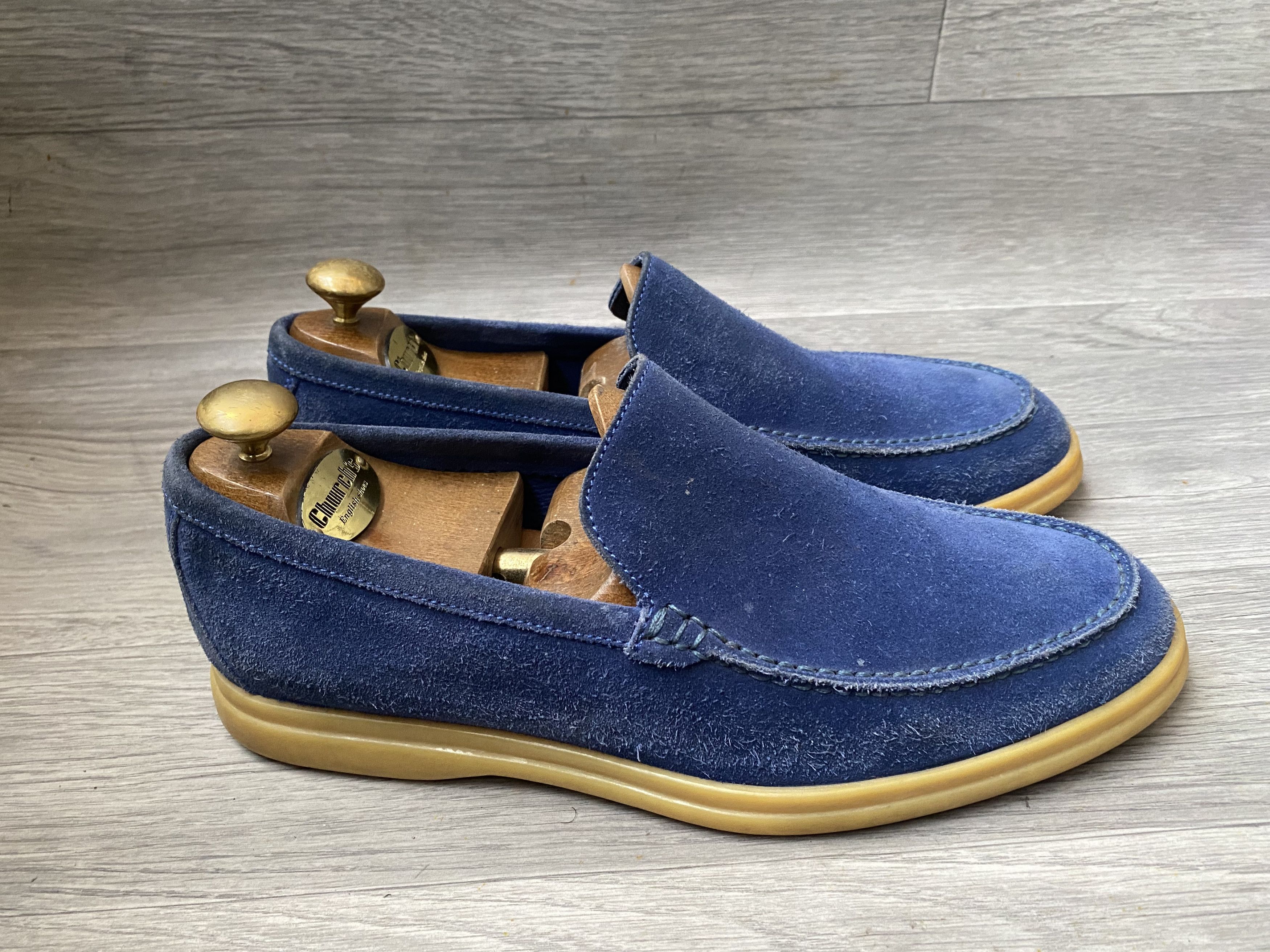 Loro Piana Loro piana summer walk blue suede slip on shoes sz 40 Size US 7 / EU 40 - 8 Thumbnail