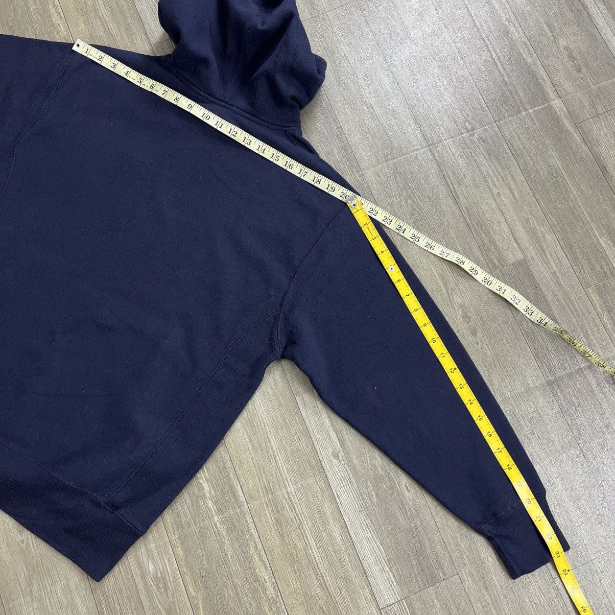 Stussy 1990s Vintage Stussy Headphone Logo S Embrodiery Navy Hoodie Size US L / EU 52-54 / 3 - 12 Thumbnail