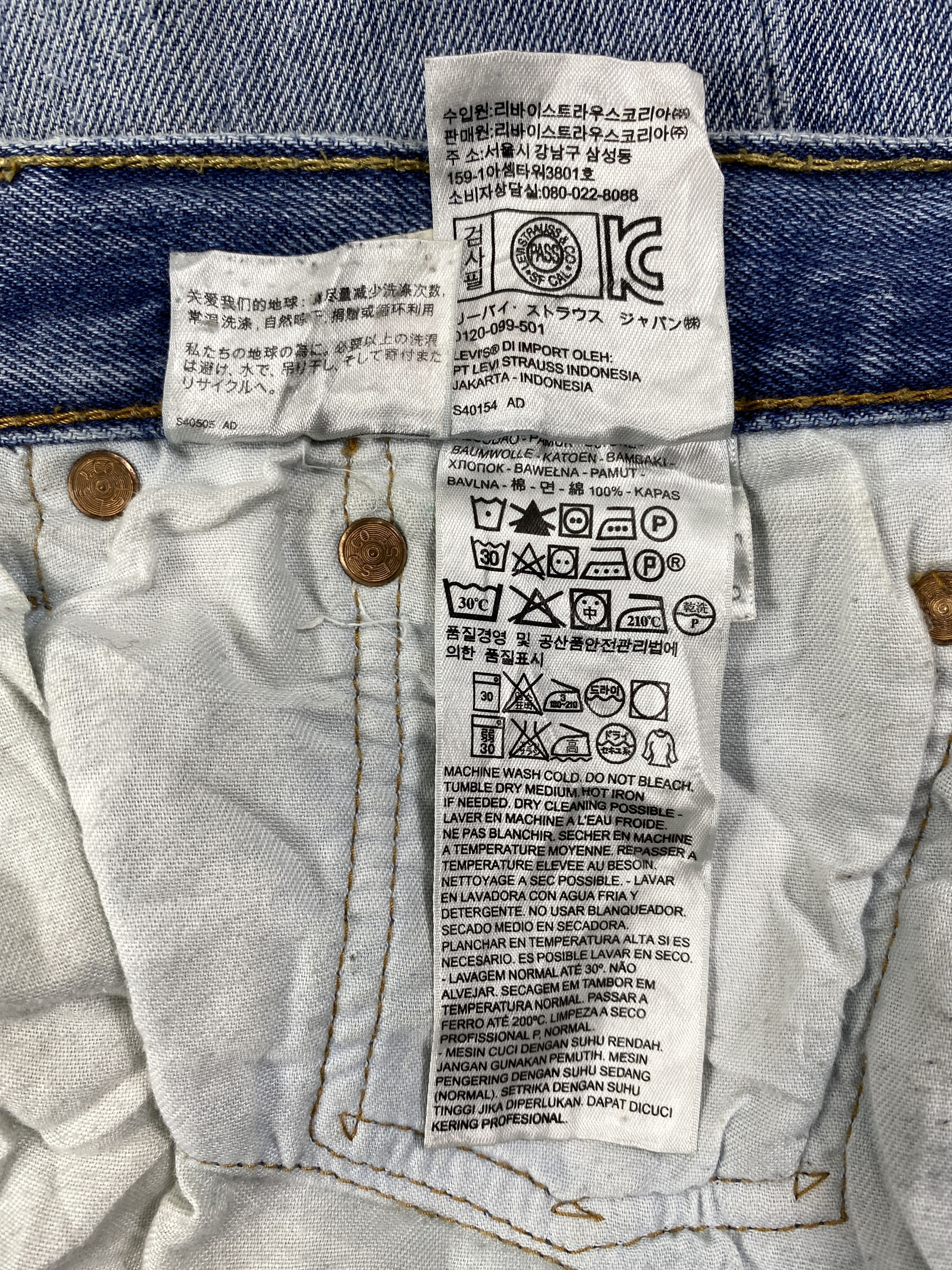 Japanese Brand Mid Blue Vintage Levi's 501 Jeans 38x35 Denim -JN1640 Size US 38 / EU 54 - 9 Thumbnail
