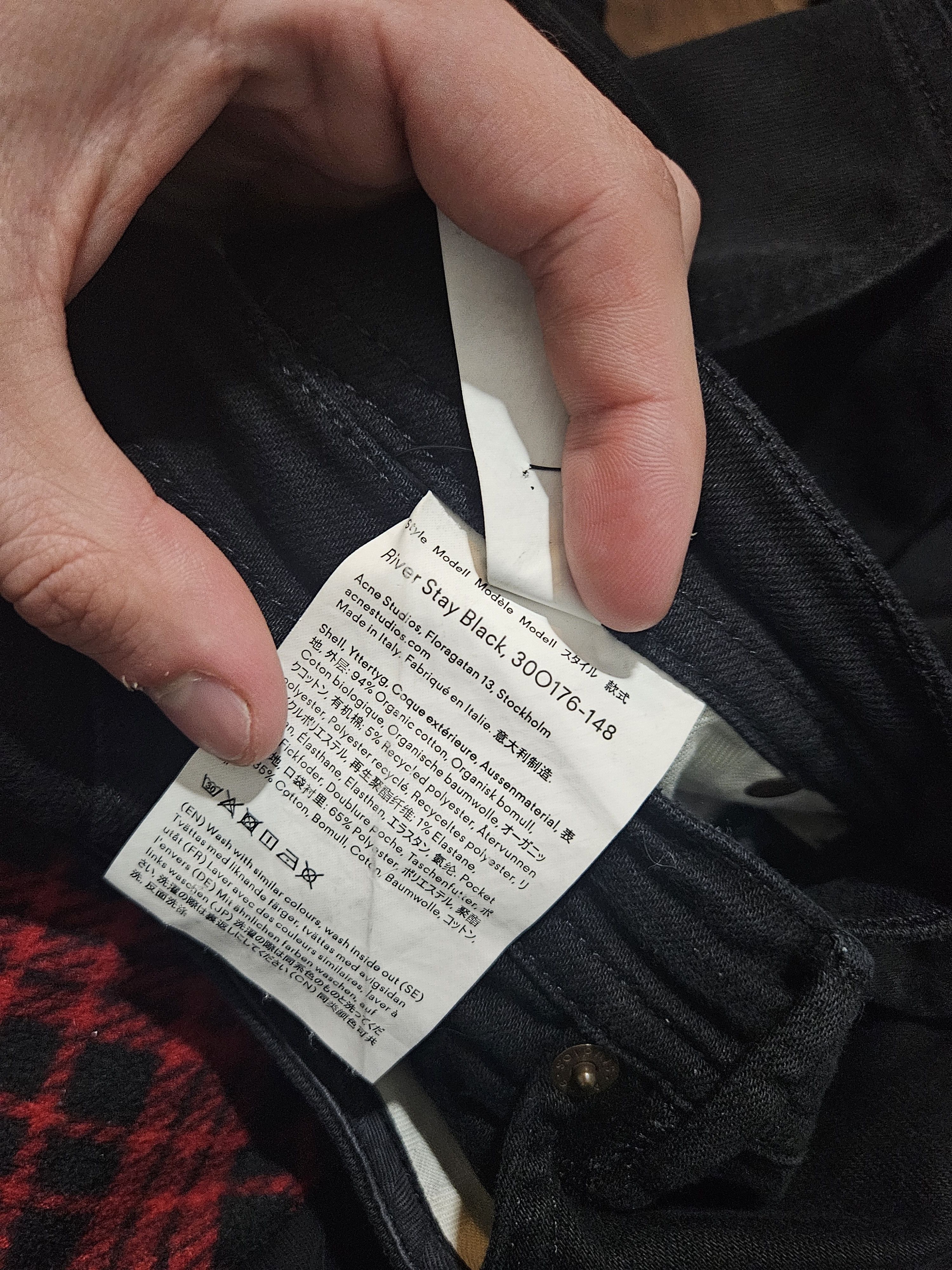 Acne Studios Blå Konst River Stay Black Bach Patch Denim Jeans Size US 32 / EU 48 - 10 Thumbnail