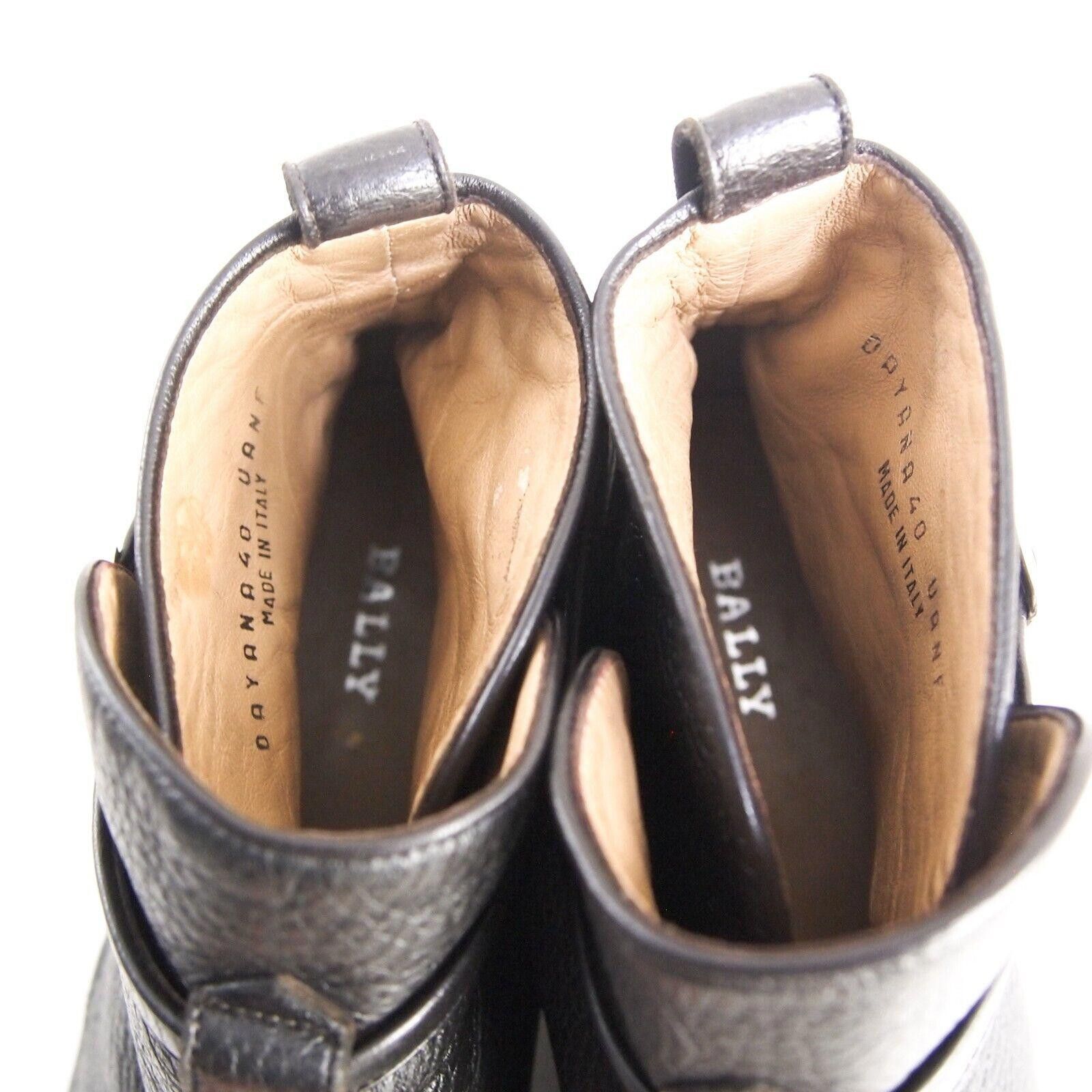 Bally Dayana Jodhpur Boots Black Leather Womens US 9.5 EU 40