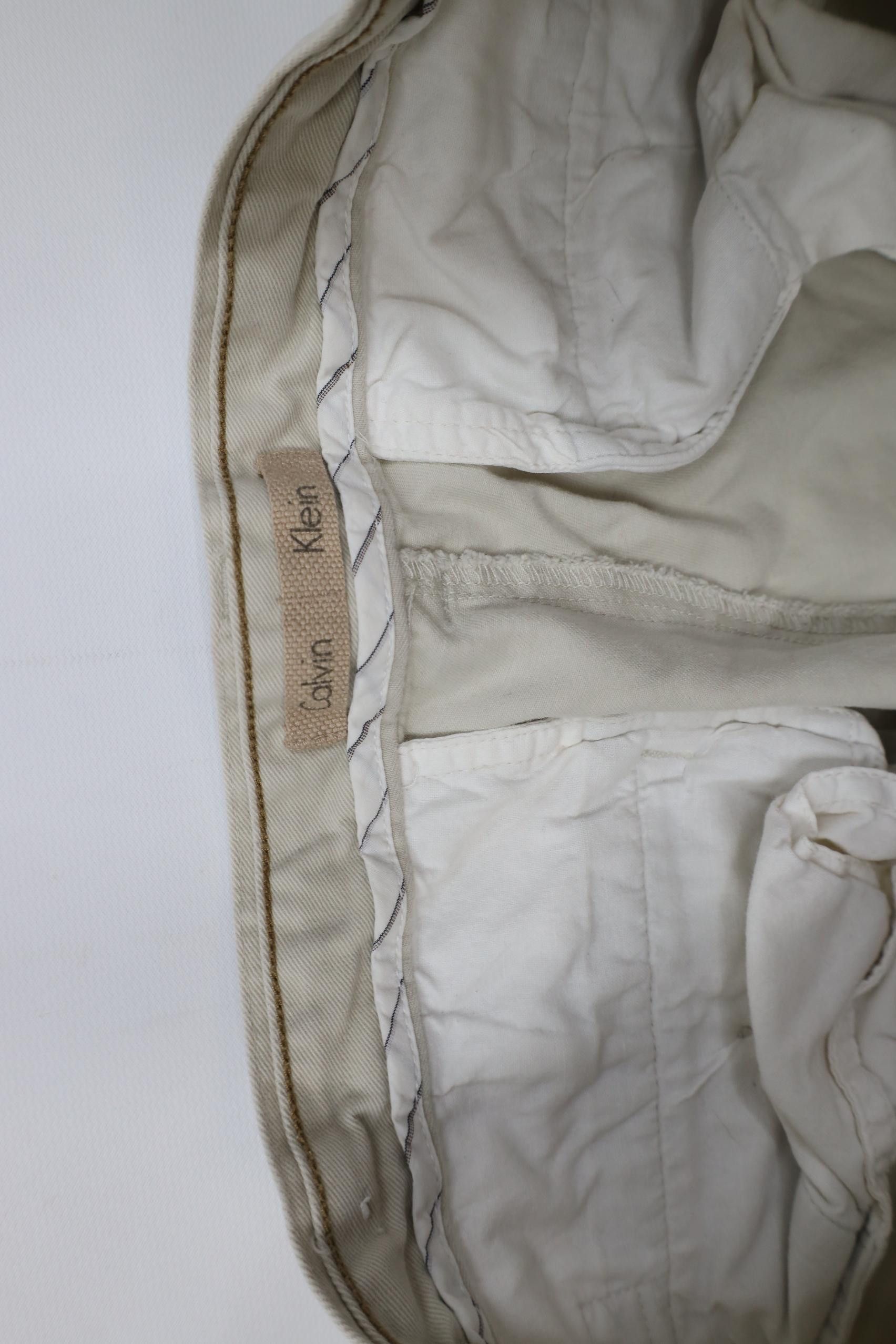 Calvin Klein Vintage 90s Y2K Calvin Klein Sandwash Wide Leg Chino Pants Size US 34 / EU 50 - 8 Thumbnail