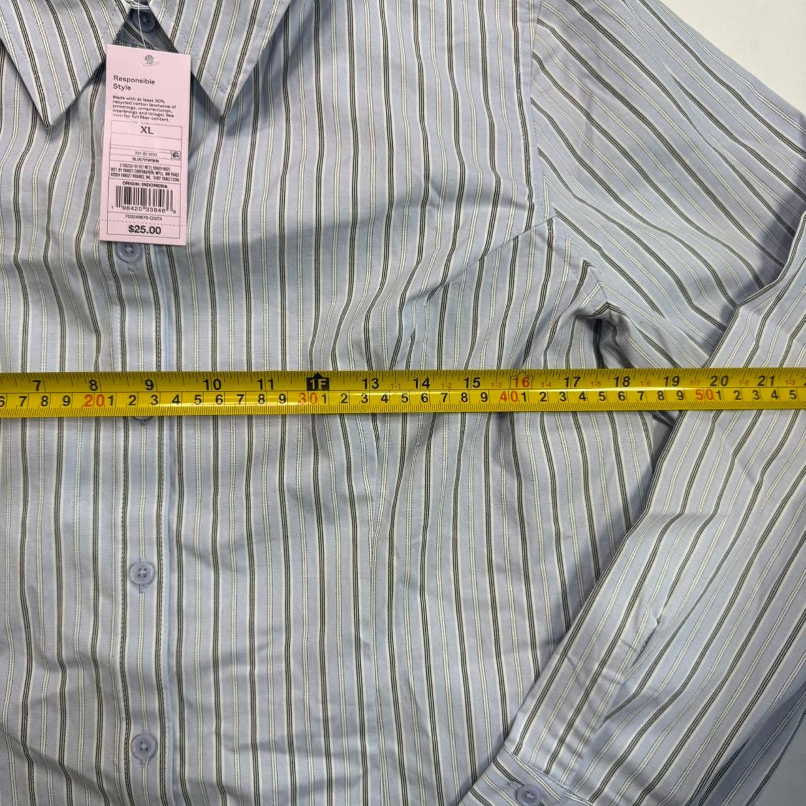 & Other Stories NWT Target Blue striped long sleeve shirt Size XL / US 12-14 / IT 48-50 - 3 Thumbnail