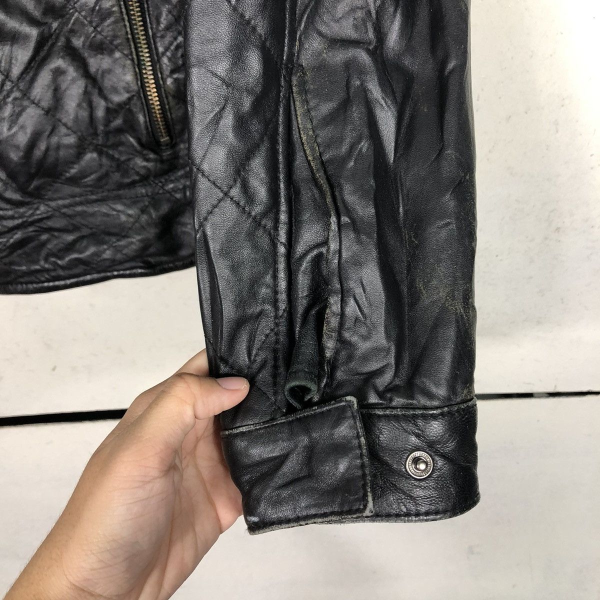Japanese Brand 🔥VINTAGE BIKER LEATHER JACKET MALE & CO 14th ADDICTION Size US M / EU 48-50 / 2 - 17 Thumbnail