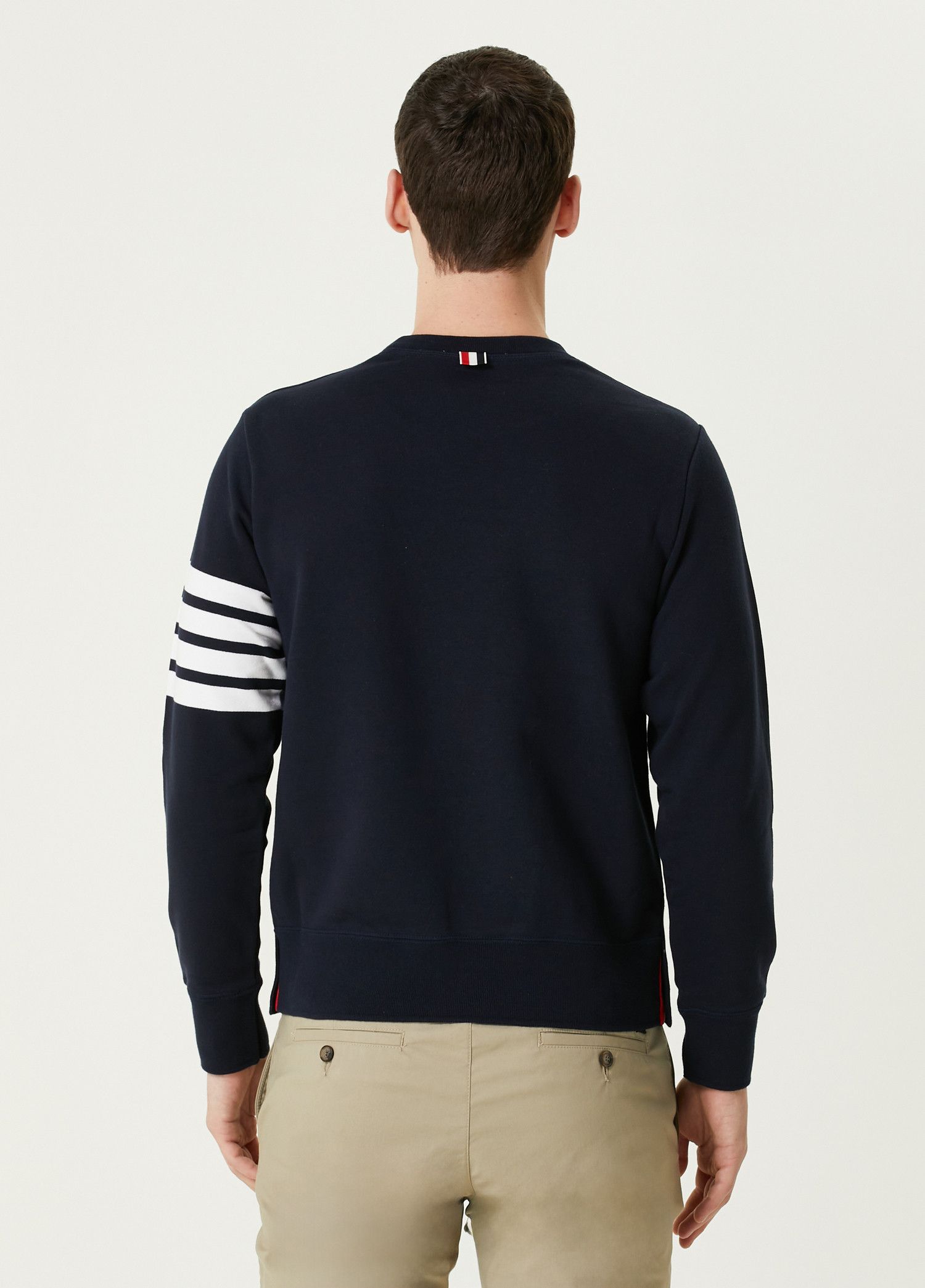Thom Browne THOM BROWNE navy blue 4 bar stripe sweatshirt 2 / Medium Size US M / EU 48-50 / 2 - 3 Thumbnail