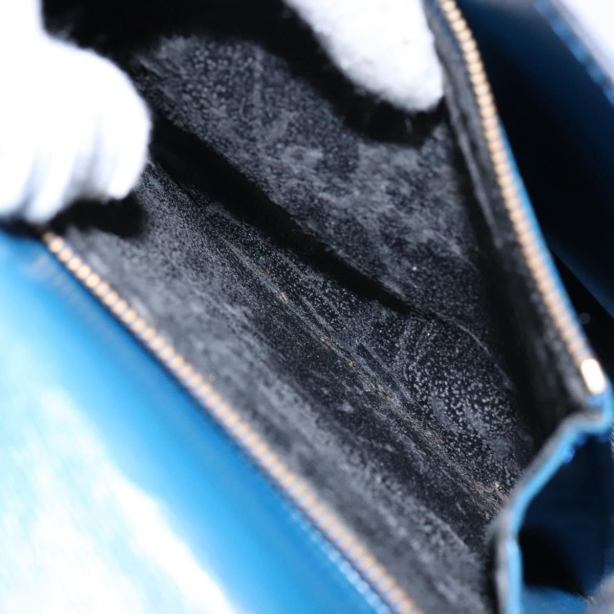 Louis Vuitton LOUIS VUITTON Epi Malesherbes Hand Bag Blue M52375 Size ONE SIZE - 11 Thumbnail