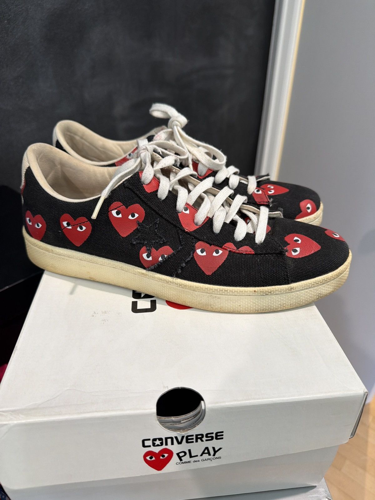 Converse Converse Comme Des Garcons Multi Heart Black Red size 11 Size US 11 / EU 44 - 1 Thumbnail