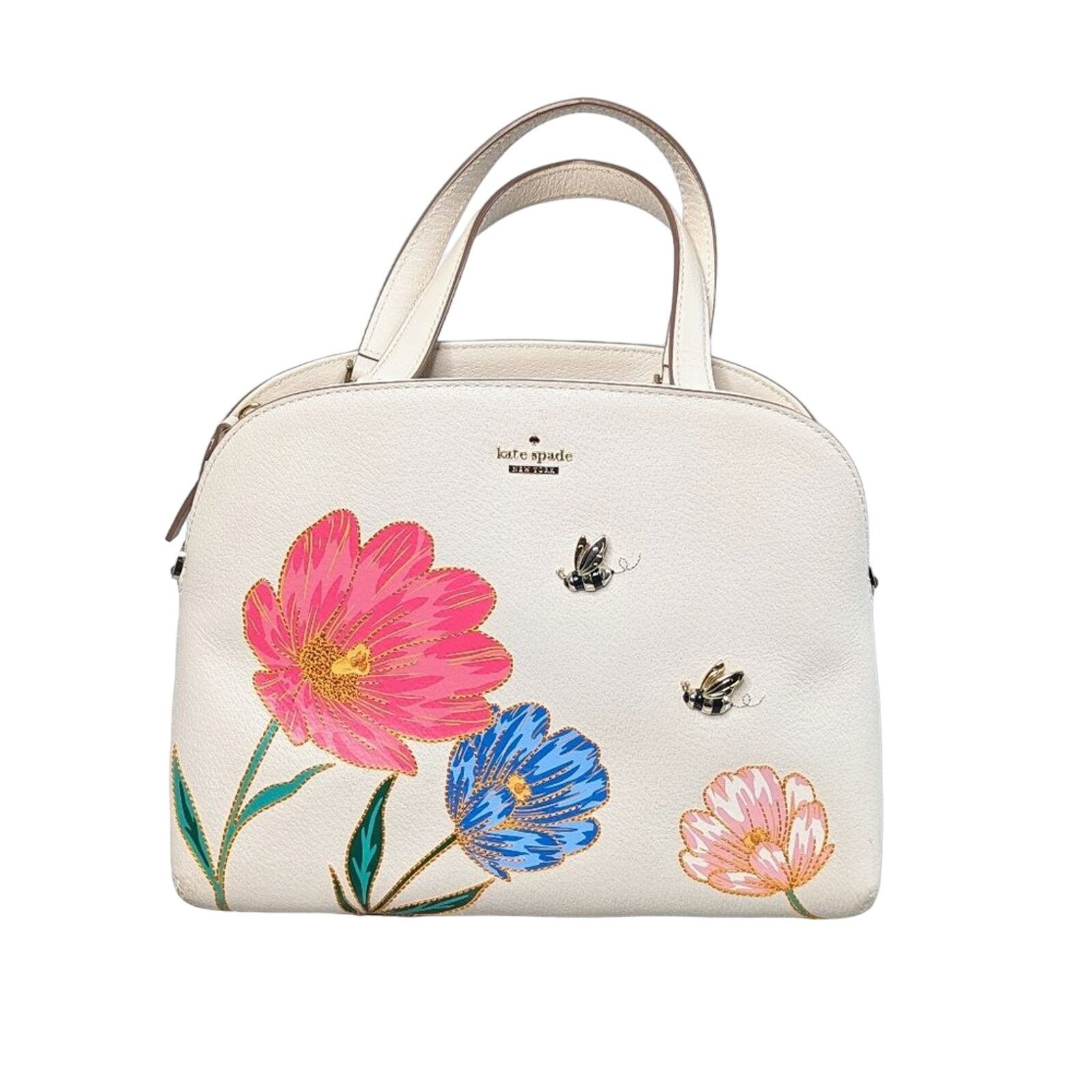 Kate Spade Kate Spade Cream Picnic Perfect Bee Lottie Handbag Crossbody Size ONE SIZE - 1 Thumbnail