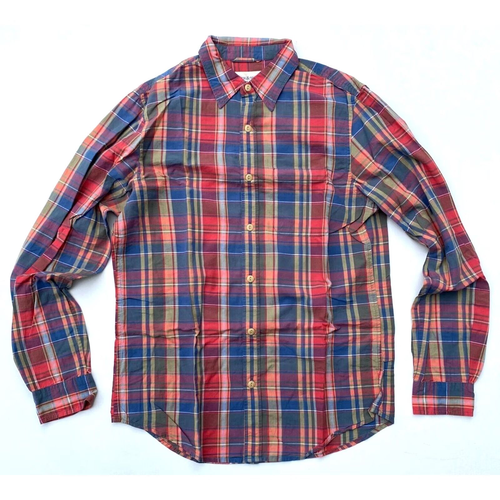 Vintage VINTAGE Denim & Supply Ralph Lauren Button-Up Shirt Plaid Mens Sz M Size US M / EU 48-50 / 2 - 2 Thumbnail