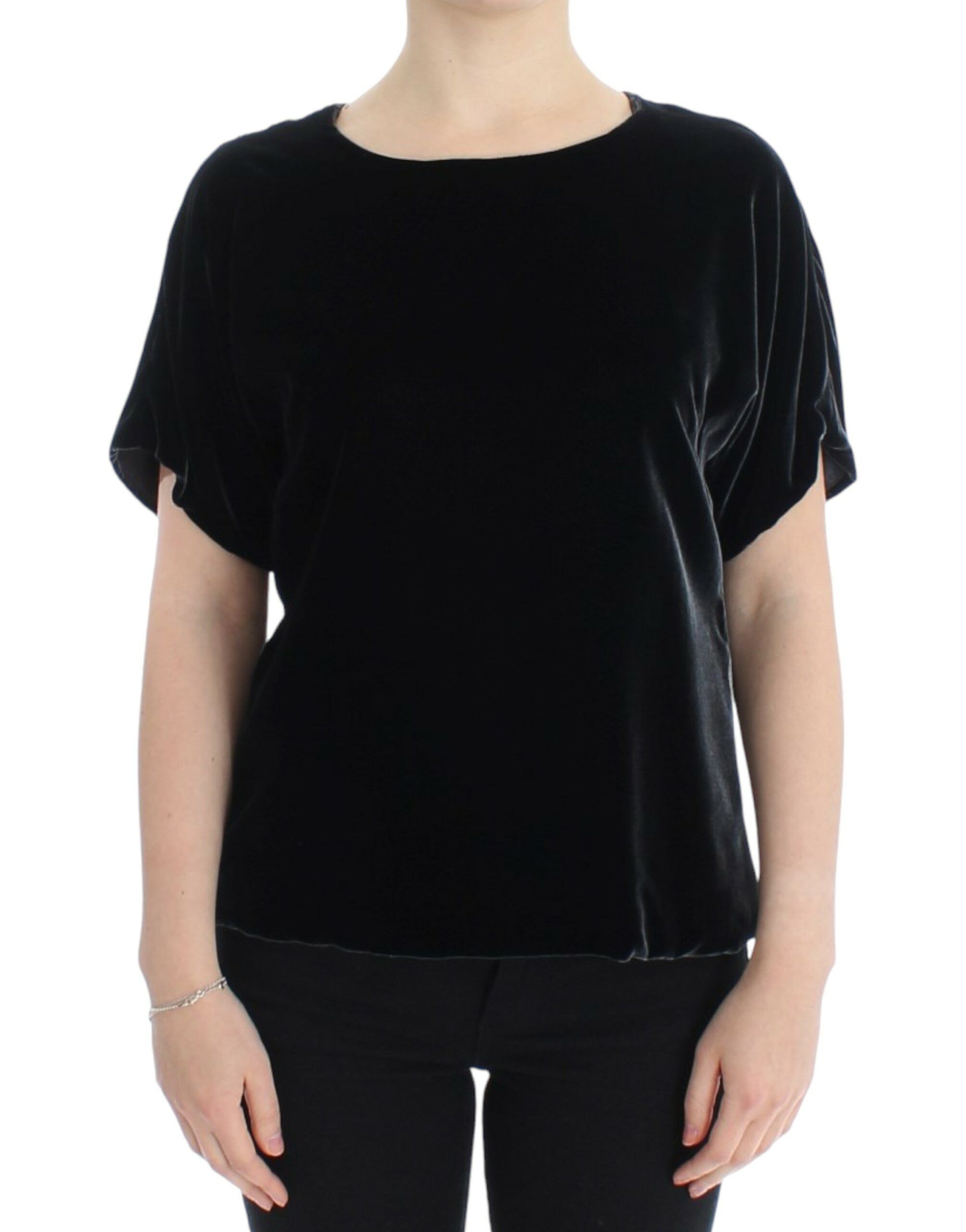 Dolce & Gabbana Enchanting Velvet Short Sleeve Women's Top Size S / US 4 / IT 40 - 1 Thumbnail