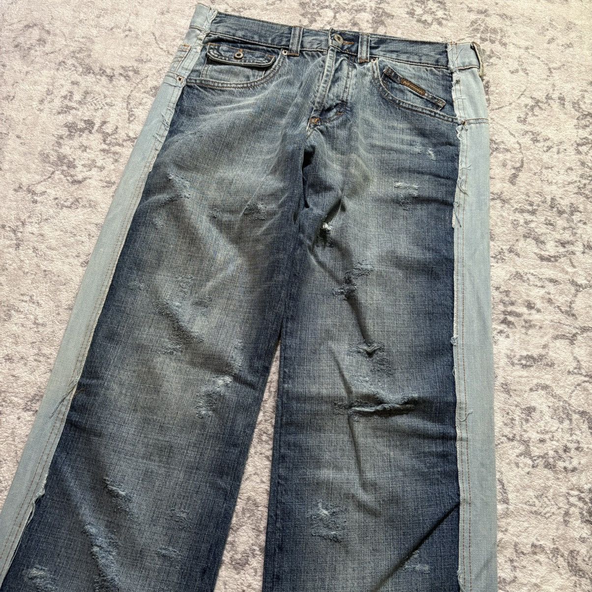 Dolce & Gabbana Dolce & Gabbana Hybrid Distressed Blue Denim Jeans | Size 31 Size US 32 / EU 48 - 3 Thumbnail