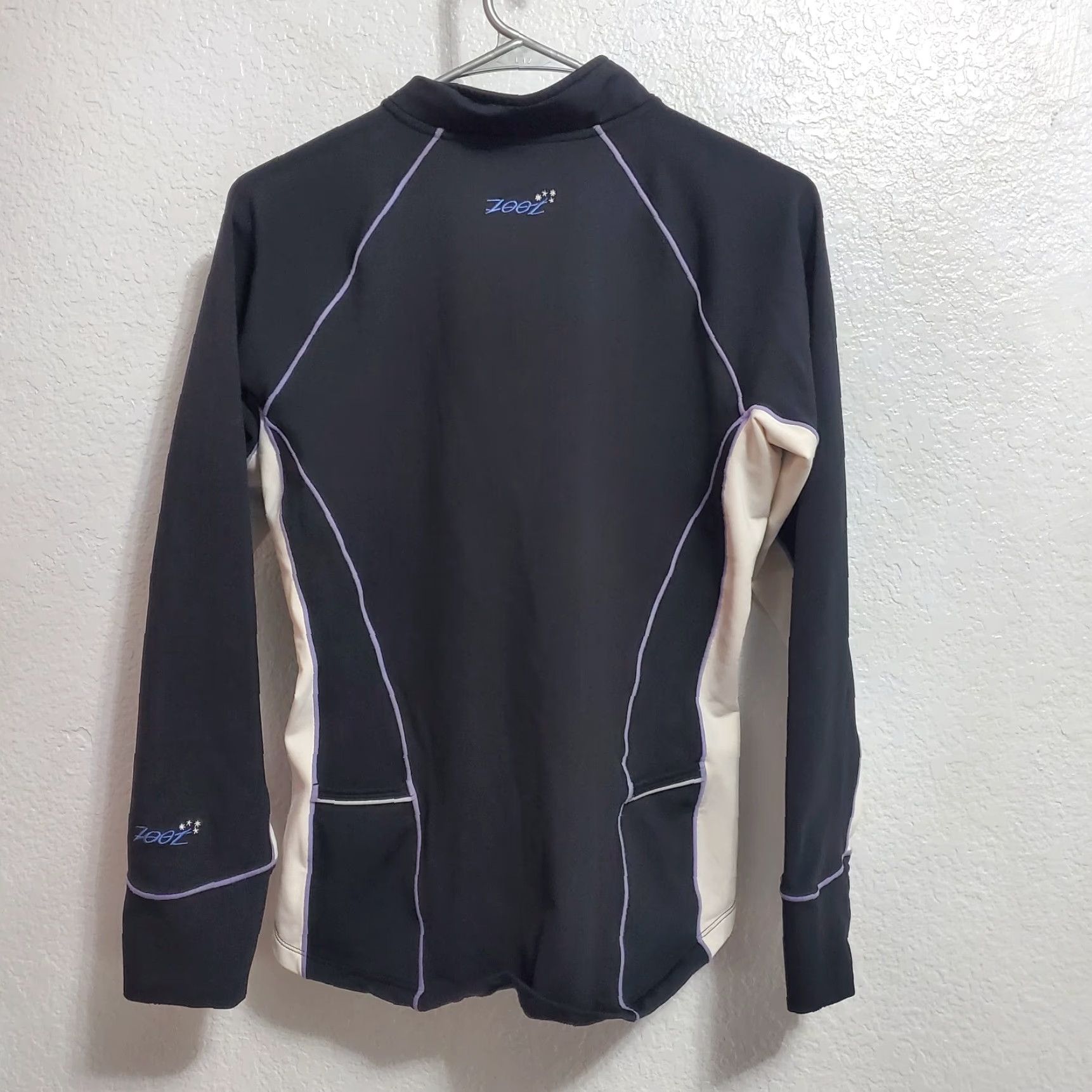 Vintage Zoot 1/2 Zip Pullover Women XL Black Pockets Performance Running Cycling Pullover Long Sleeve Mock Neck Activewear Outdoor Sports Women's XL Black Size XL / US 12-14 / IT 48-50 - 2 Thumbnail