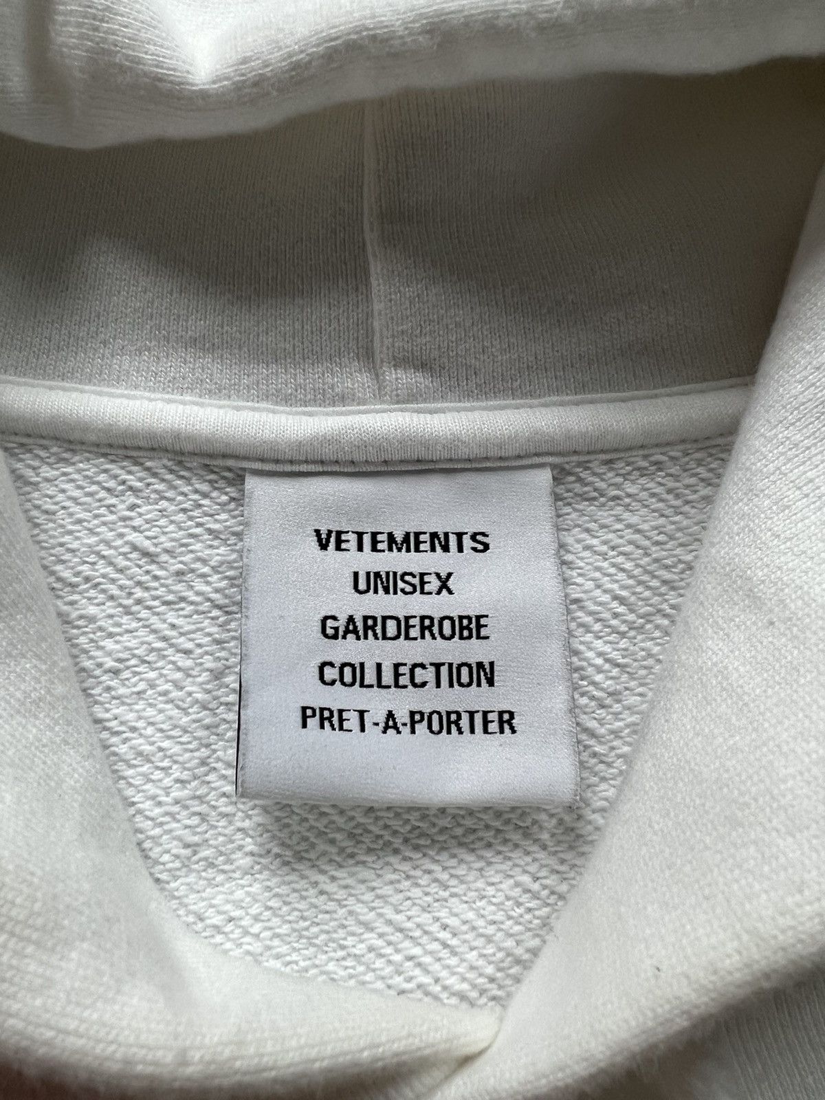 Vetements Vetements White Haute Couture Logo Oversized Hoodie Medium M Size US M / EU 48-50 / 2 - 4 Thumbnail