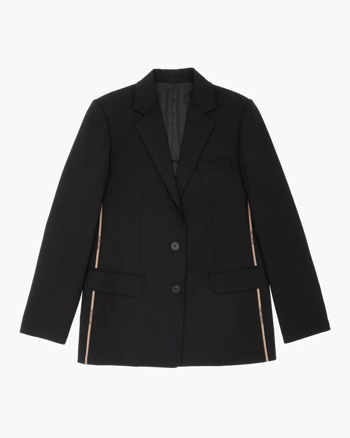Helmut Lang NEW 54 Signature Logo Striped Black Blazer Jacket Classic Size US L / EU 52-54 / 3 - 1 Thumbnail