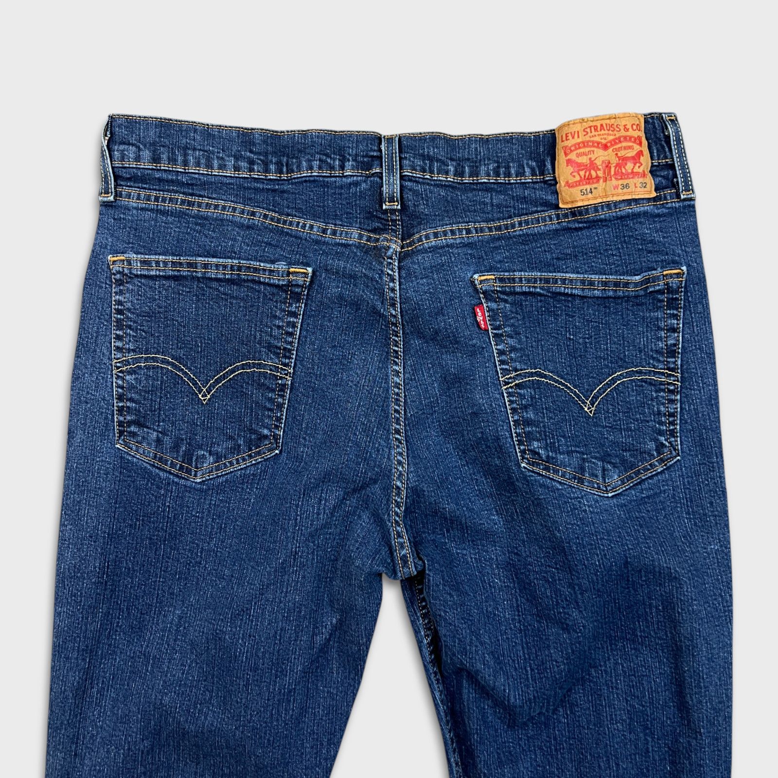Levi's × Vintage Levi's 514 Jeans 32x30 Blue Slim Straight Fit Mid Rise Denim Size US 36 / EU 52 - 6 Thumbnail