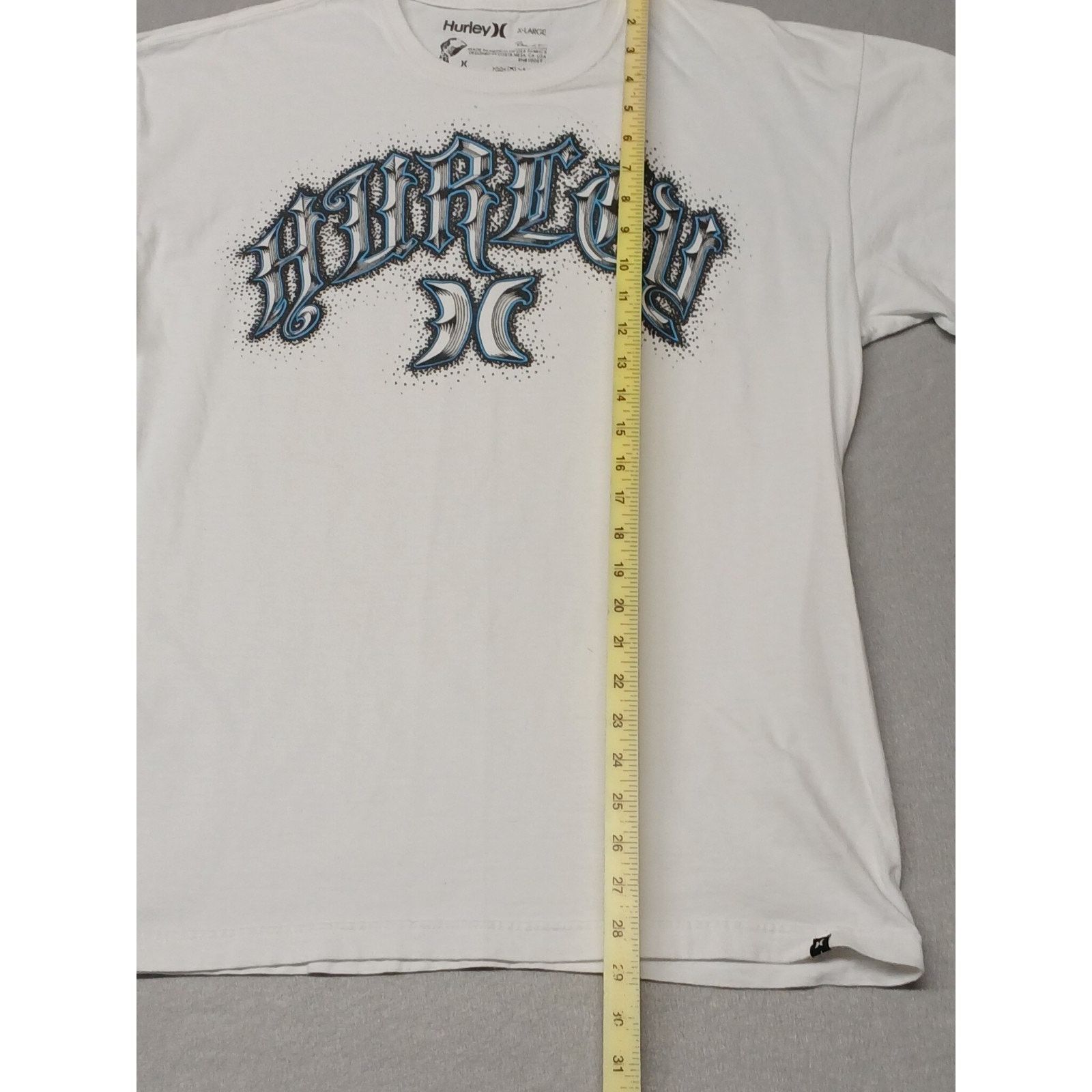 Hurley Hurley XL White Vintage Crew Neck Print Short Sleeve T-shirt Size US XL / EU 56 / 4 - 2 Thumbnail