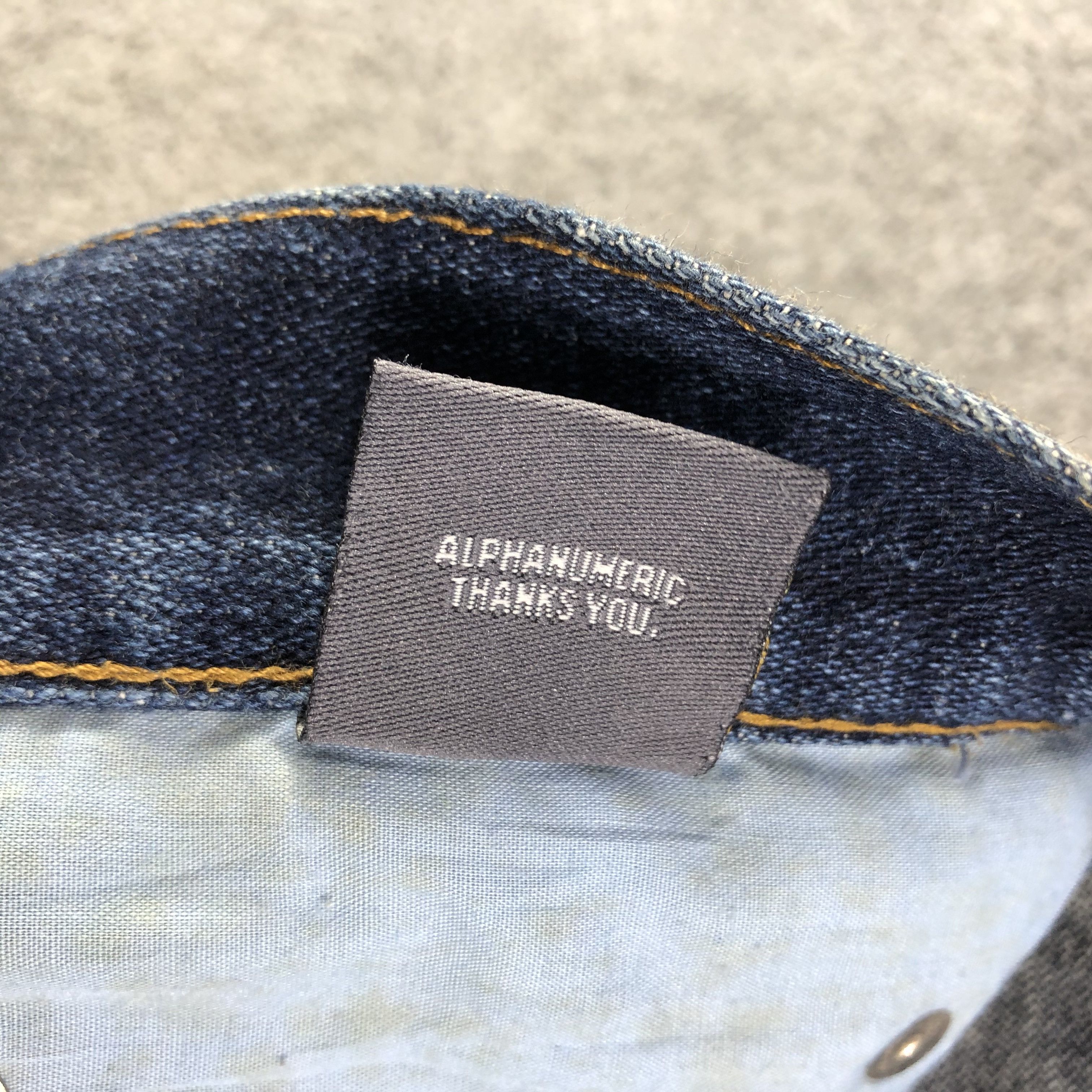 Japanese Brand Alphanumeric Jeans Dark Wash Denim -J2738 Size US 34 / EU 50 - 14 Thumbnail