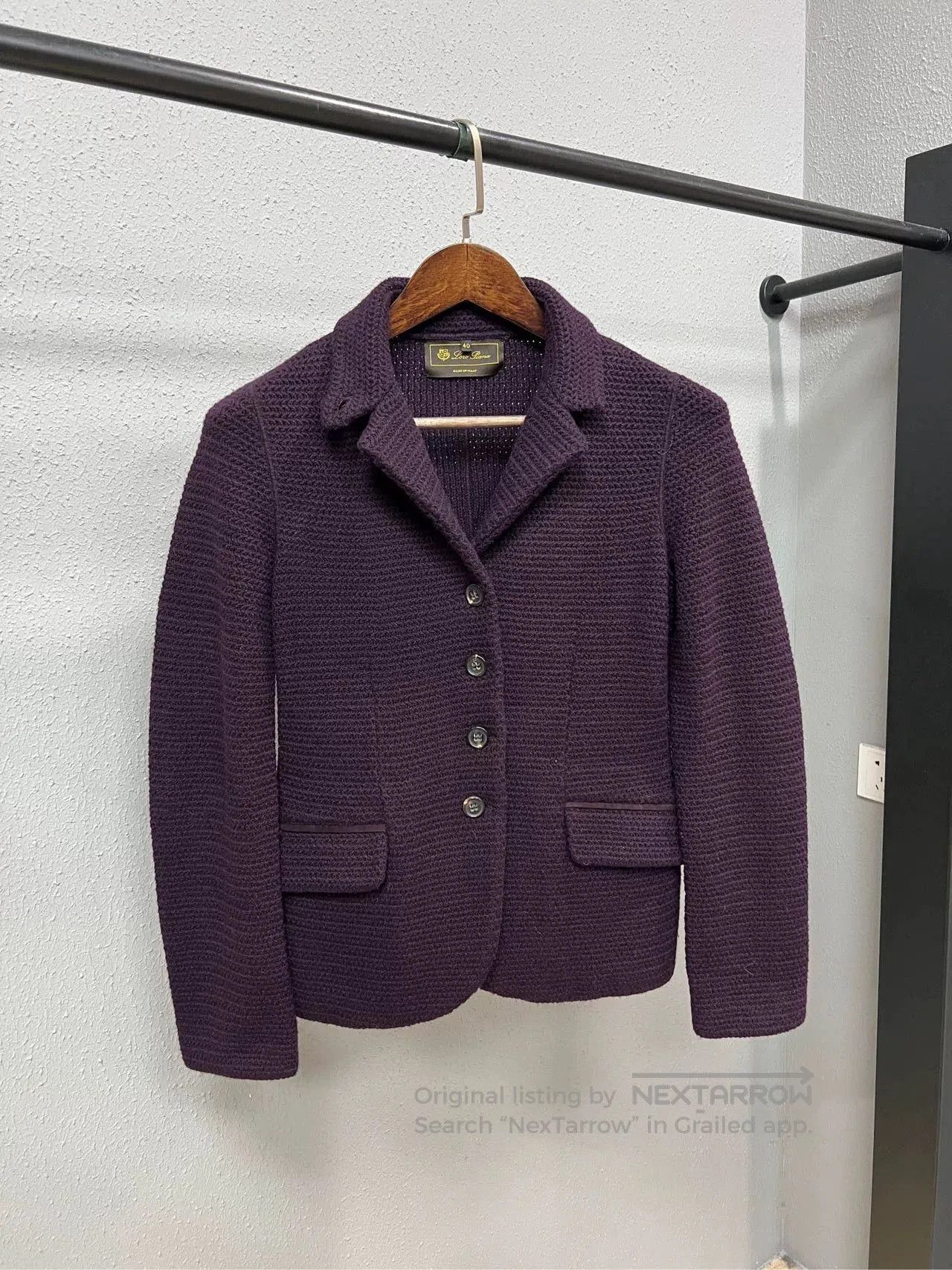 Loro Piana Loro Piana Wool Suede Collar Knit Coat. Size S / US 4 / IT 40 - 1 Thumbnail