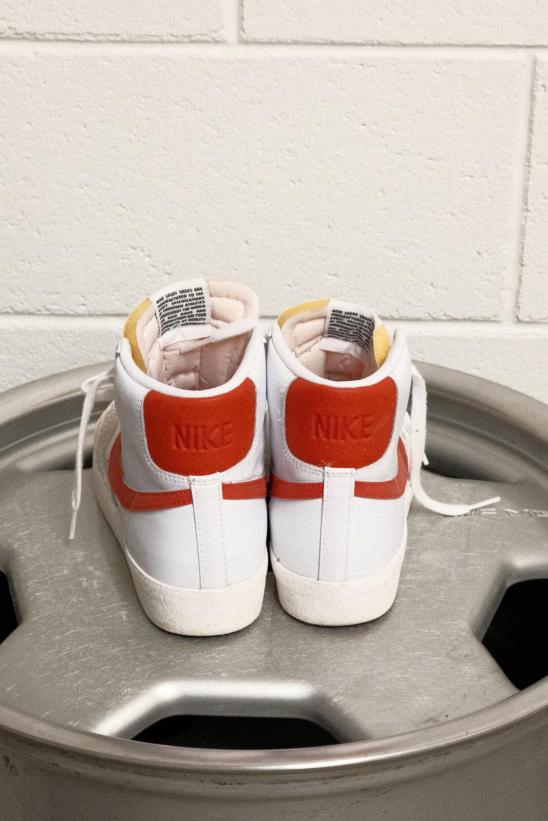 Nike Nike Blazer Mid White and Orange Sneakers US 8 W Size US 7.5 / IT 37.5 - 3 Thumbnail